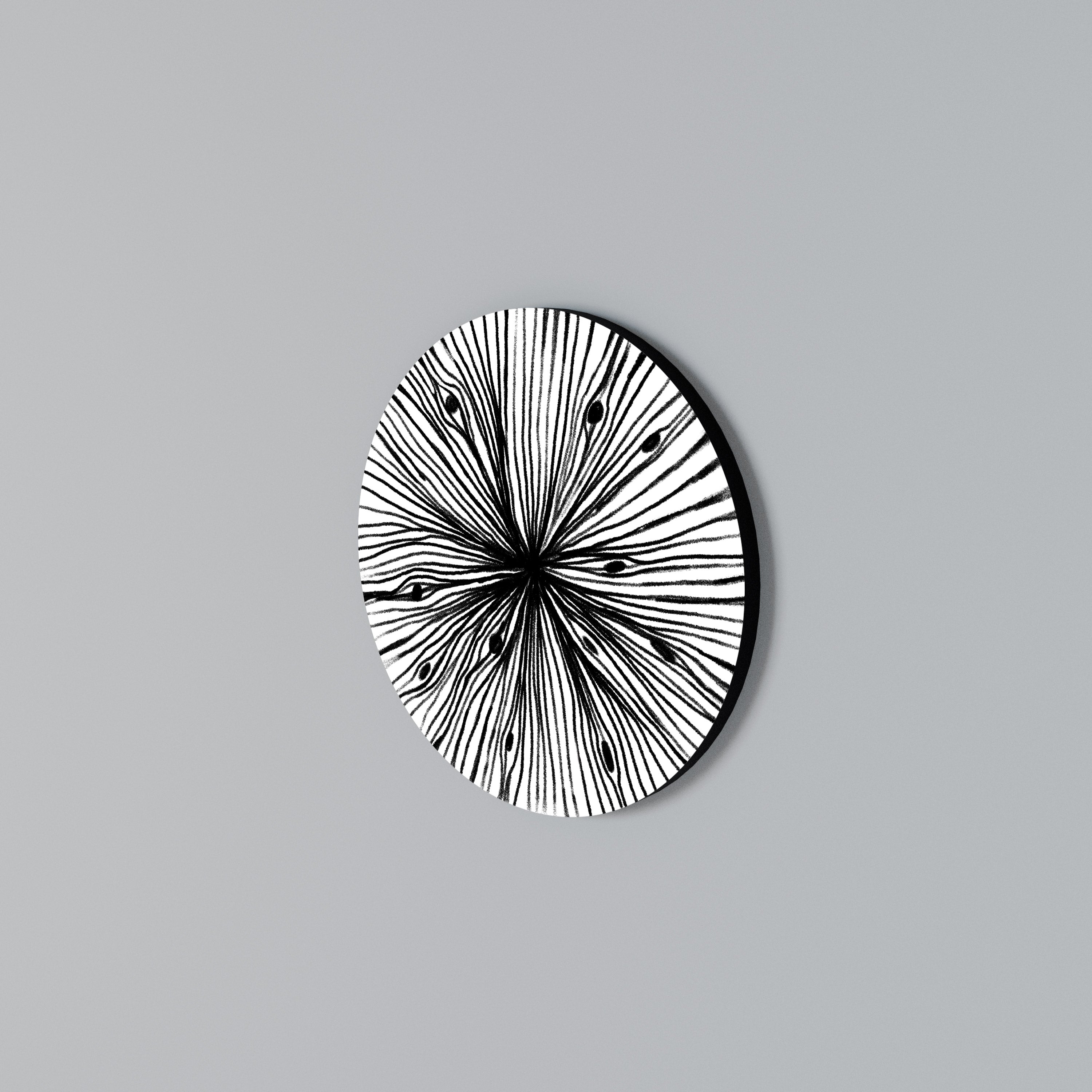 RADIANT FILAMENTS Round Wall Art