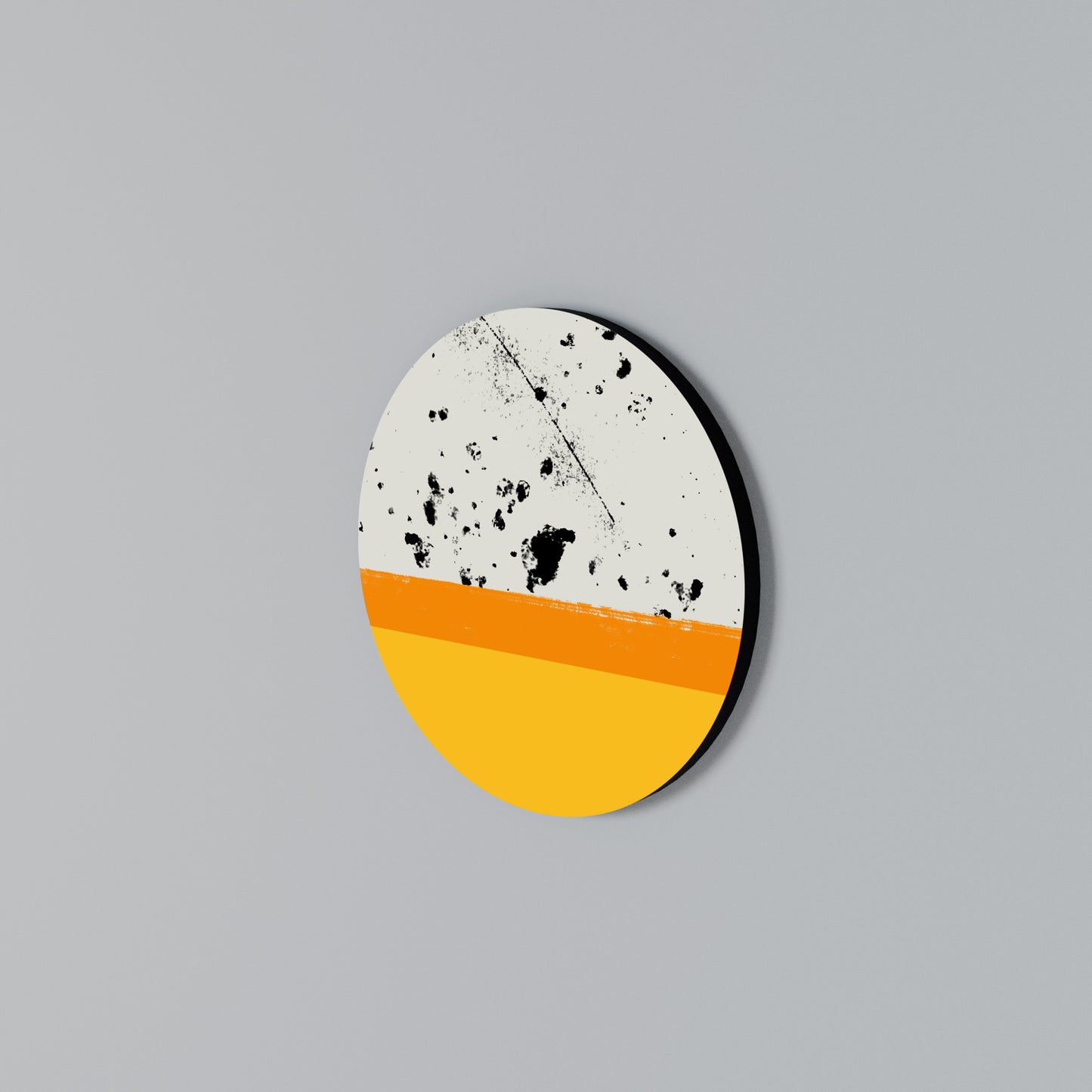 DYED BY ORANGE Round Wall Art