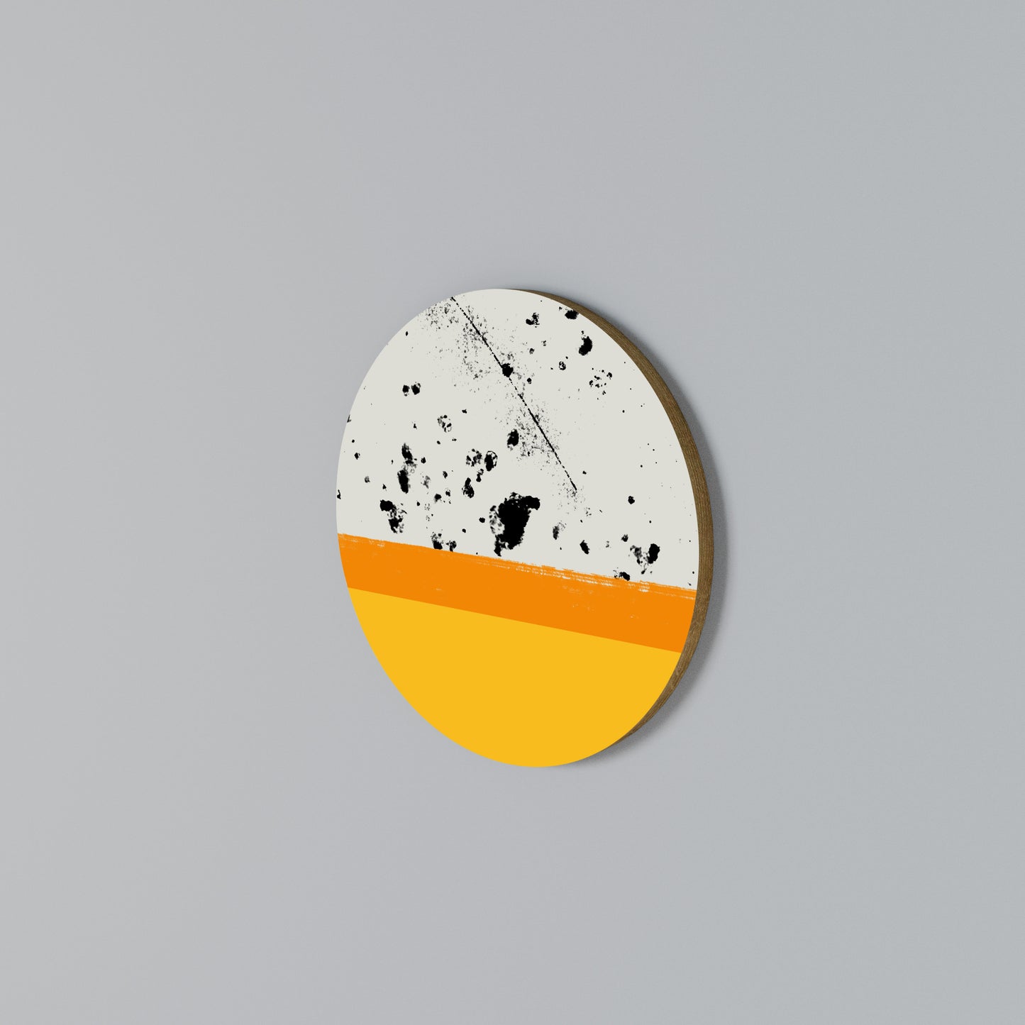 DYED BY ORANGE Round Wall Art