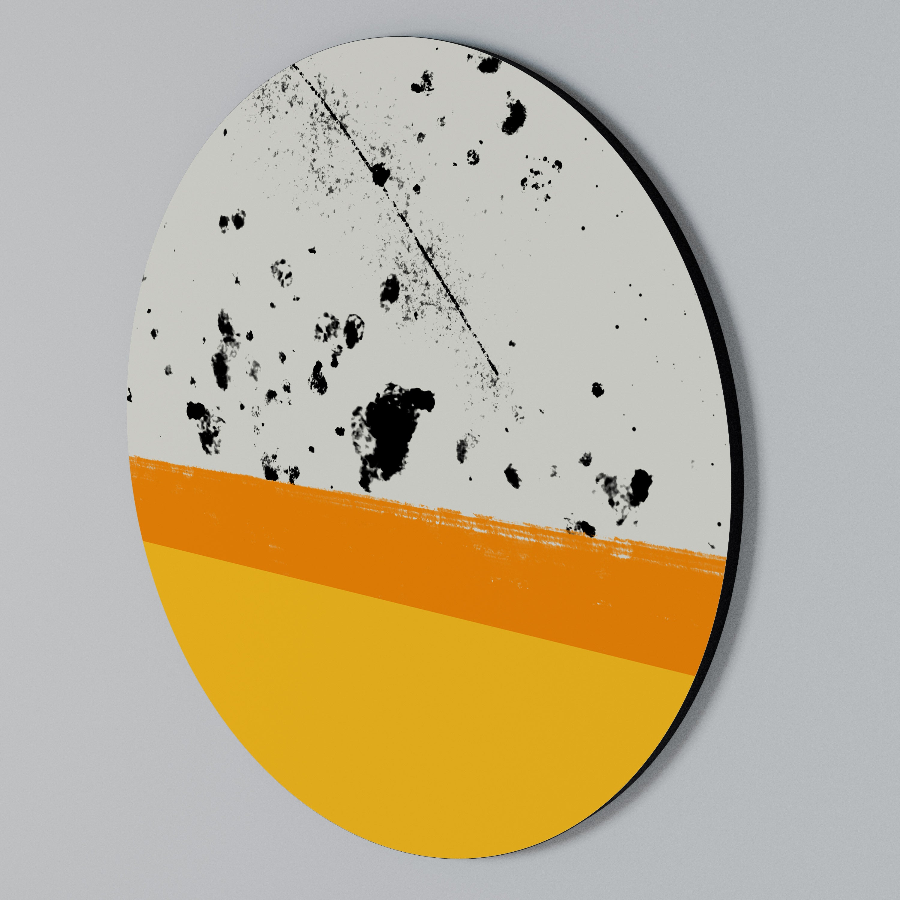 DYED BY ORANGE Round Wall Art