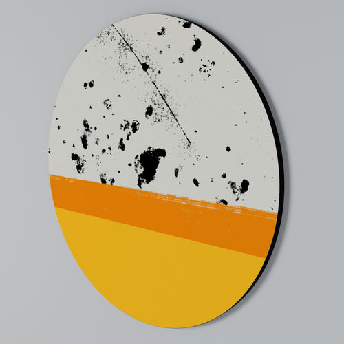 DYED BY ORANGE Round Wall Art