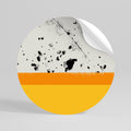 DYED BY ORANGE Peel and Stick Round Sticker