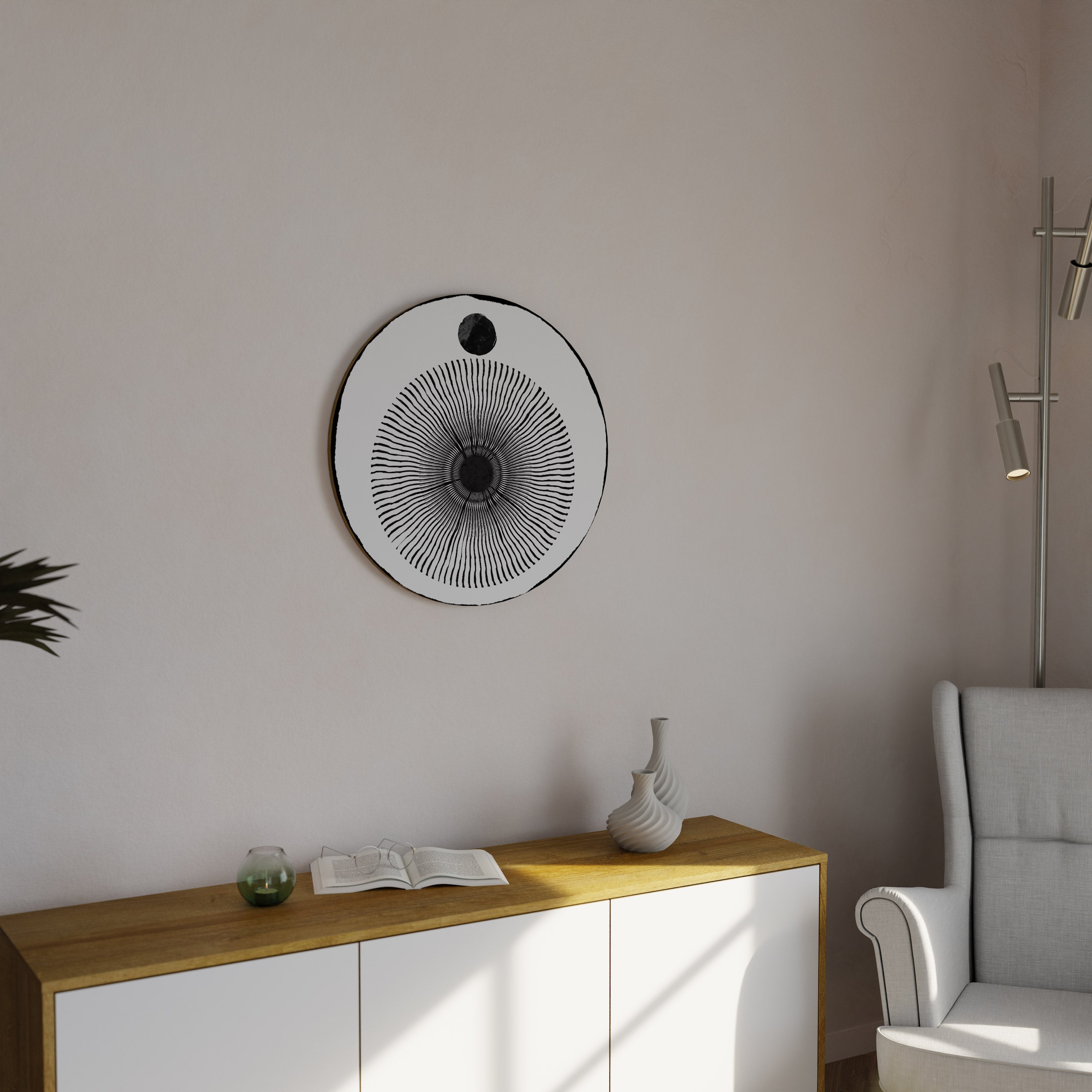 L'OBSCURITÉ ARRIVE Art mural rond