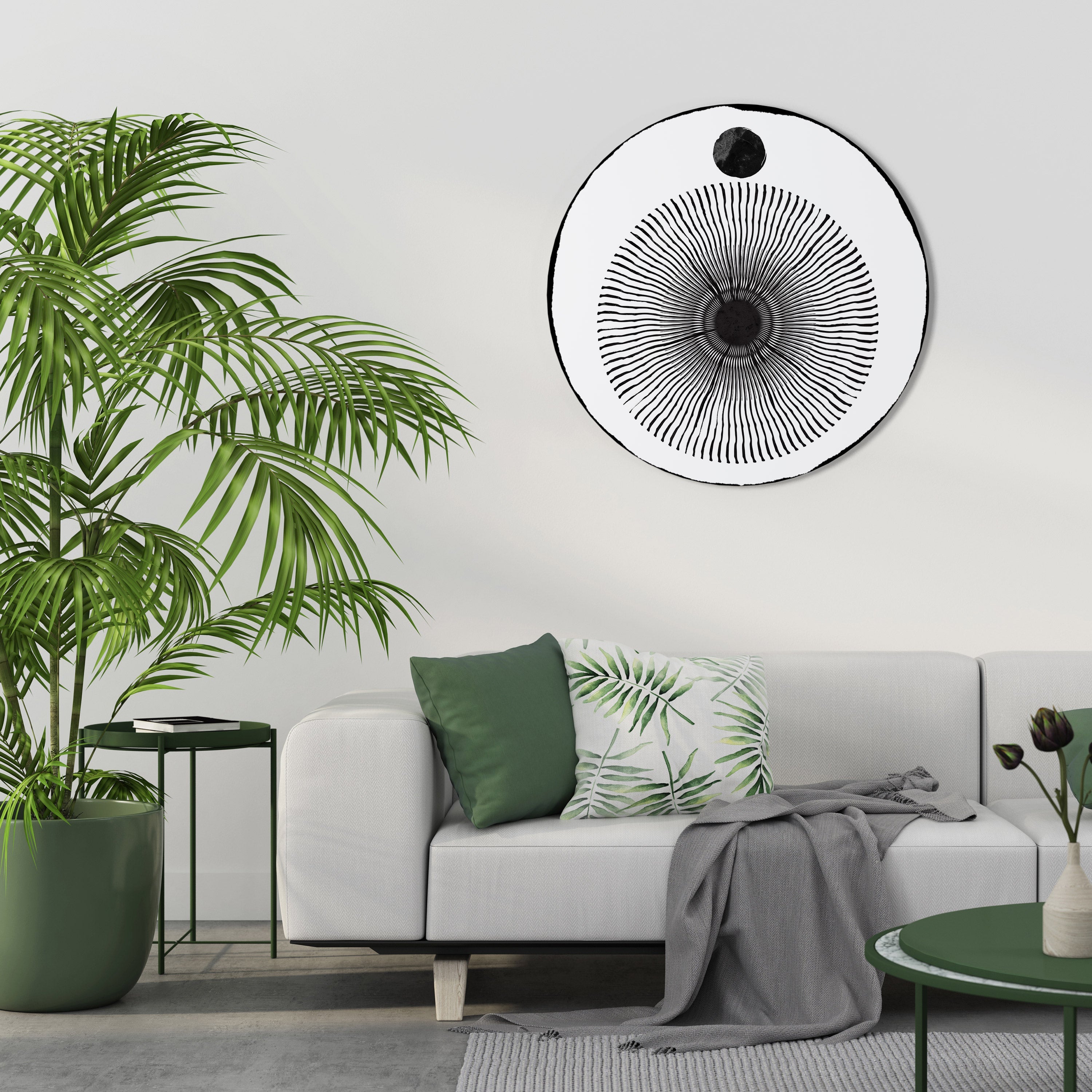 L'OBSCURITÉ ARRIVE Art mural rond