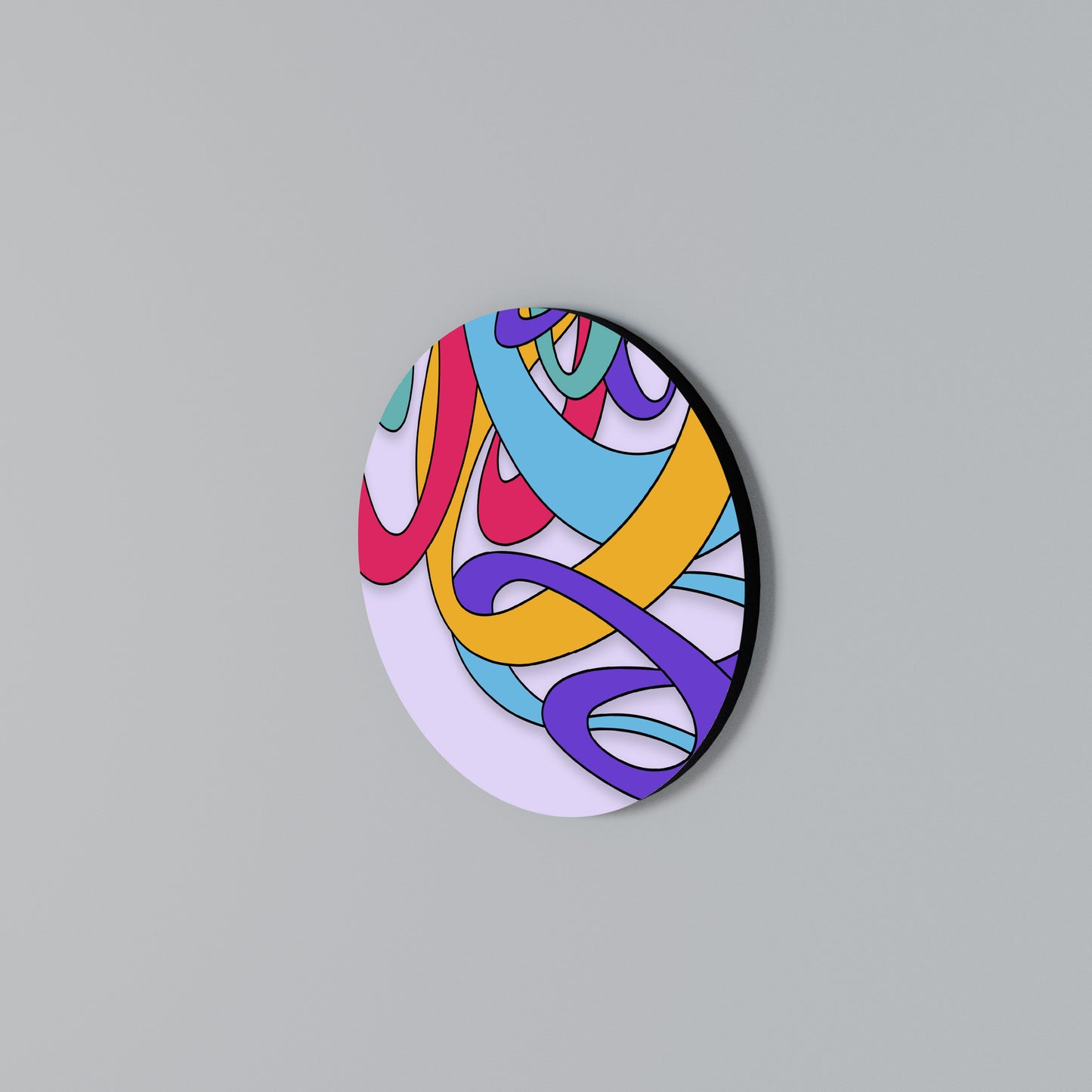 COLOR STREAM Round Wall Art