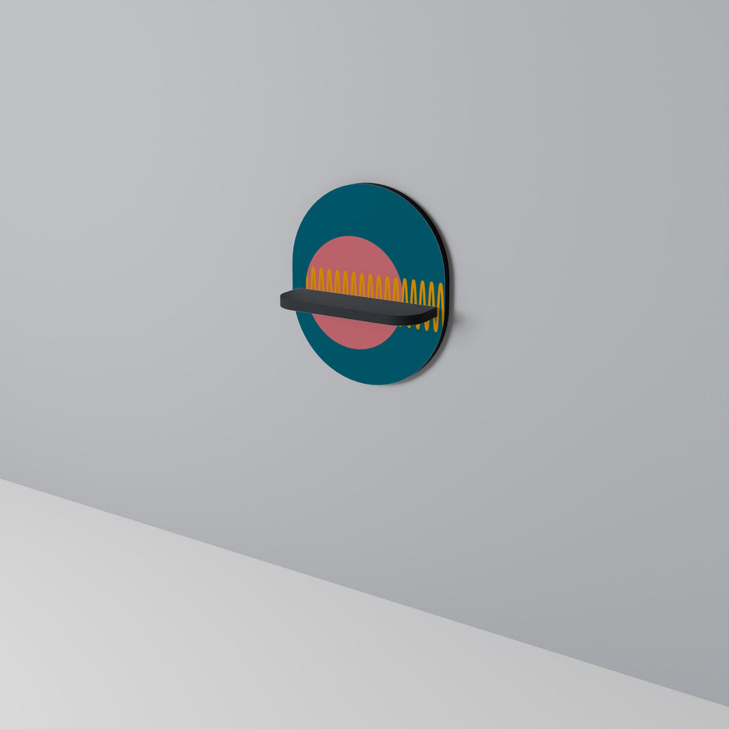 Étagère d'art ovale SOUND SOURCE en finition noire