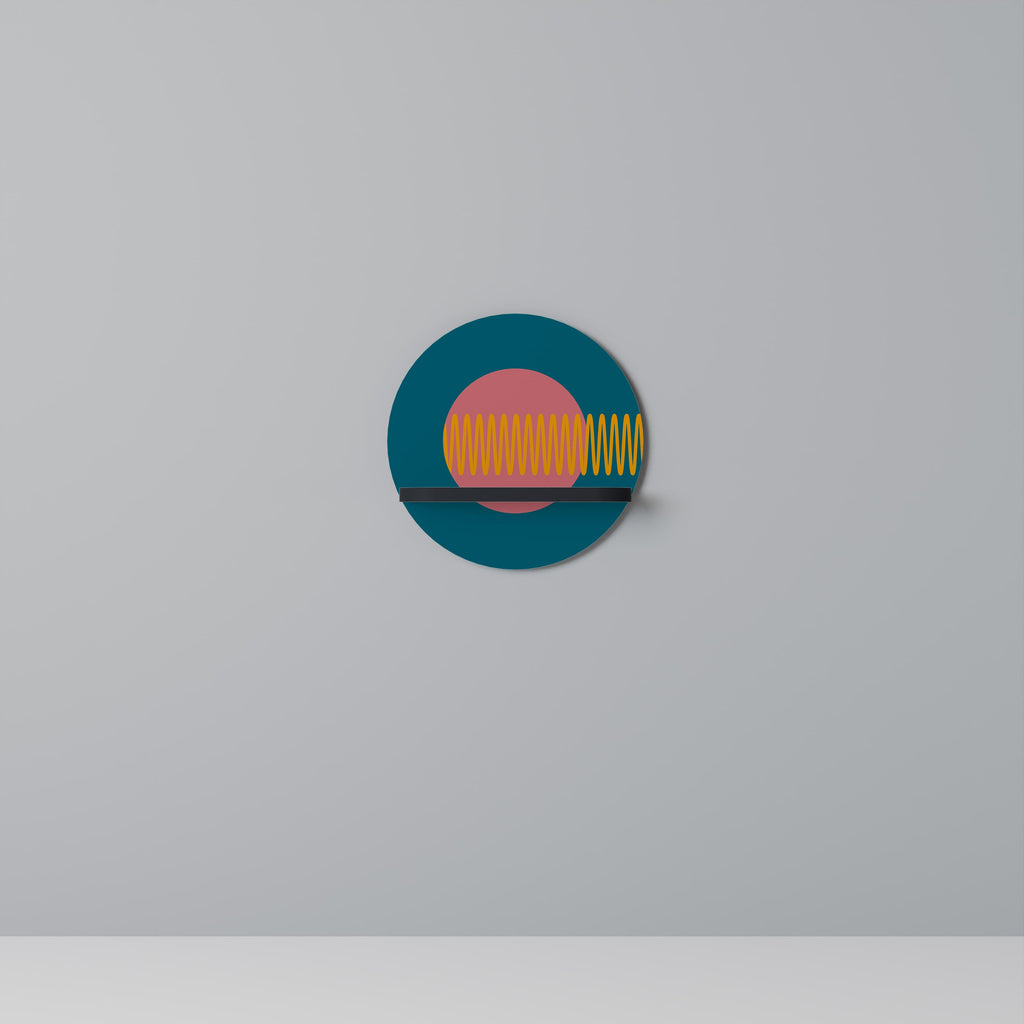 Étagère d'art ronde SOUND SOURCE en finition noire