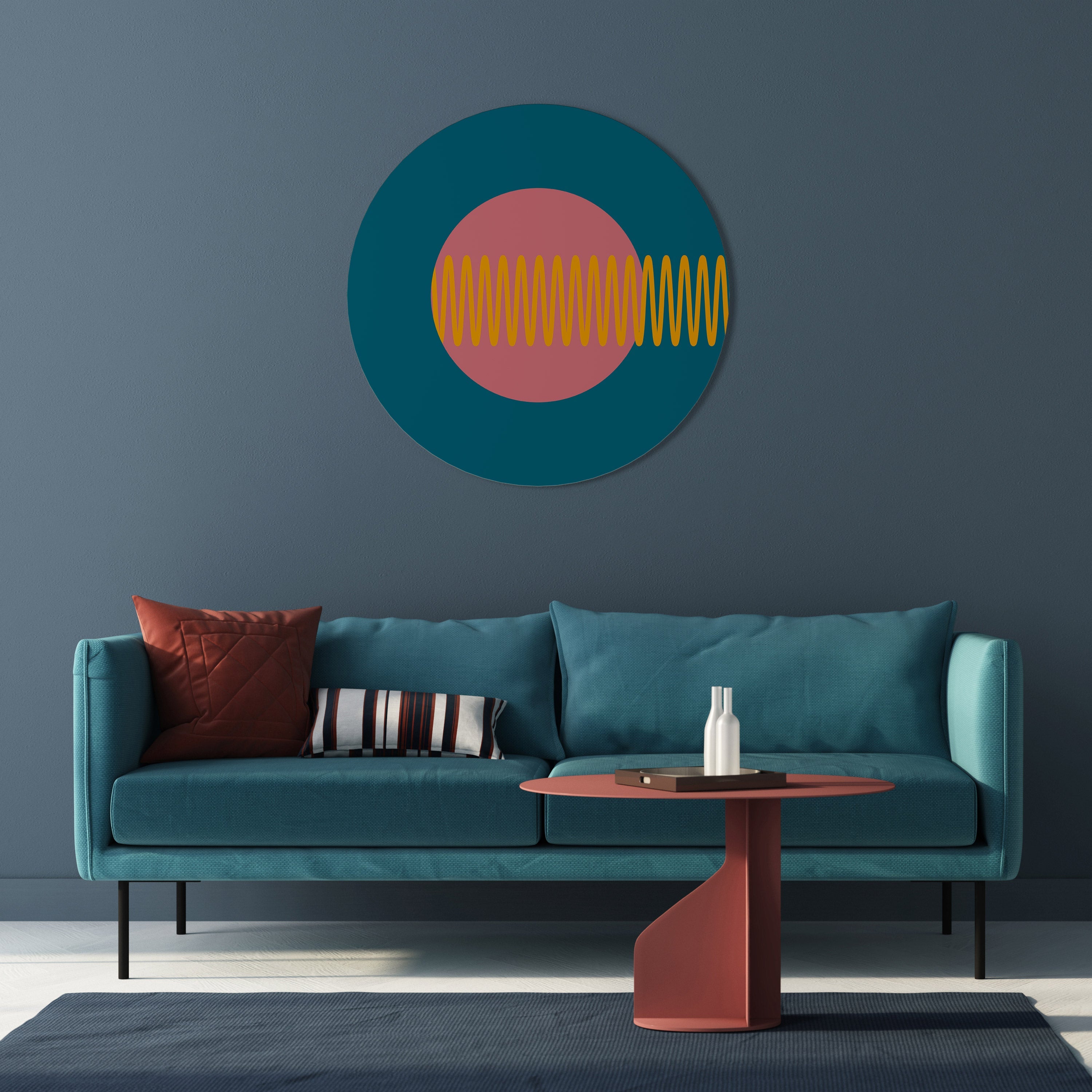 SOURCE SONORE Art mural rond