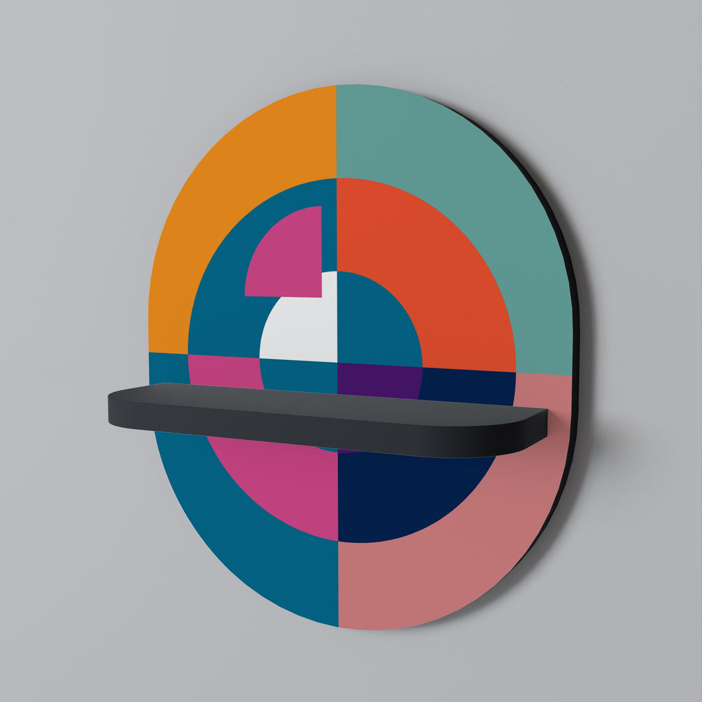 Étagère d'art ovale CRÉER ENSEMBLE en finition noire