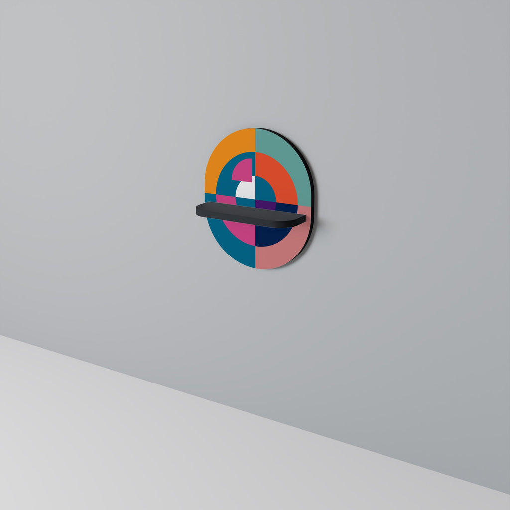 Étagère d'art ovale CRÉER ENSEMBLE en finition noire