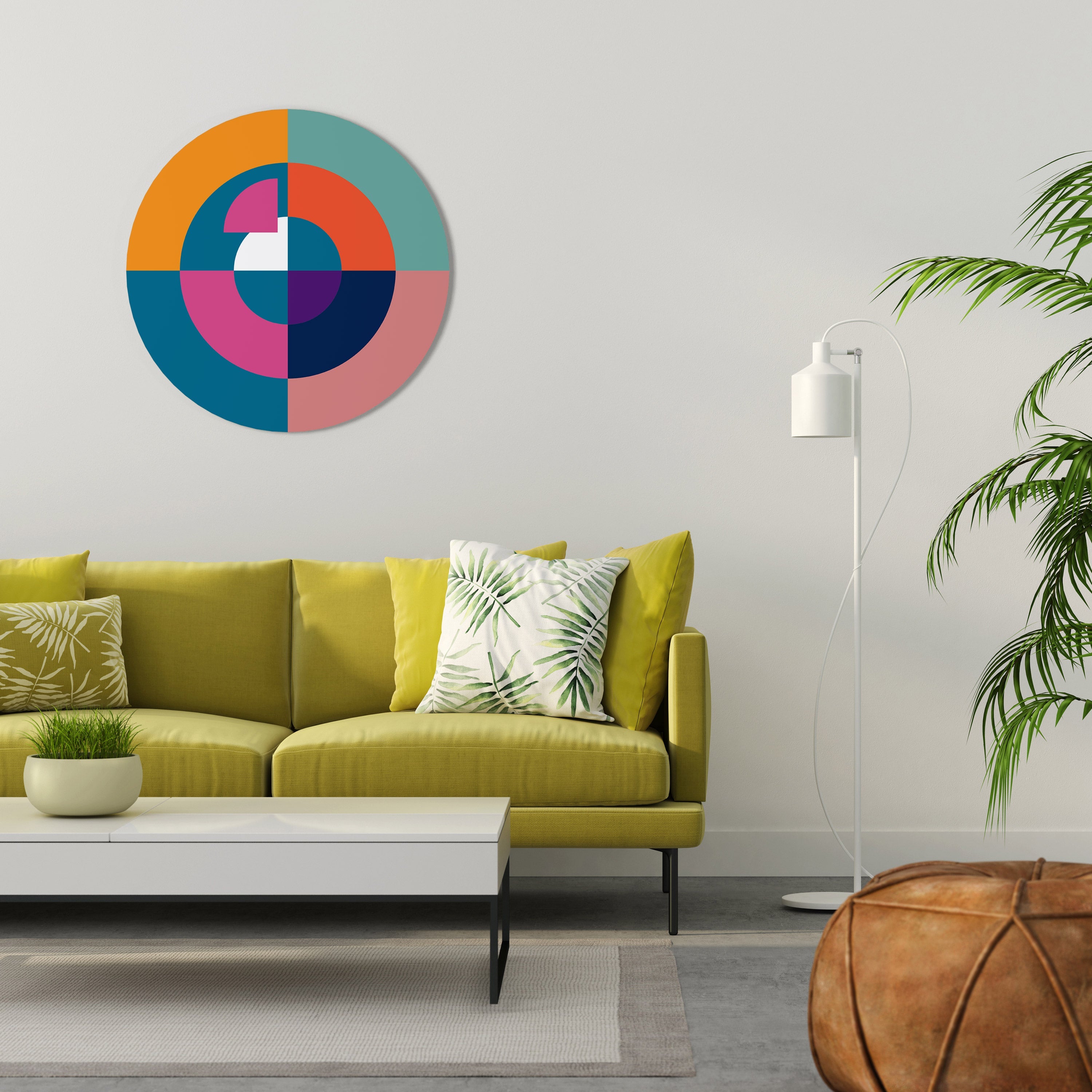 CRÉER ENSEMBLE Art mural rond