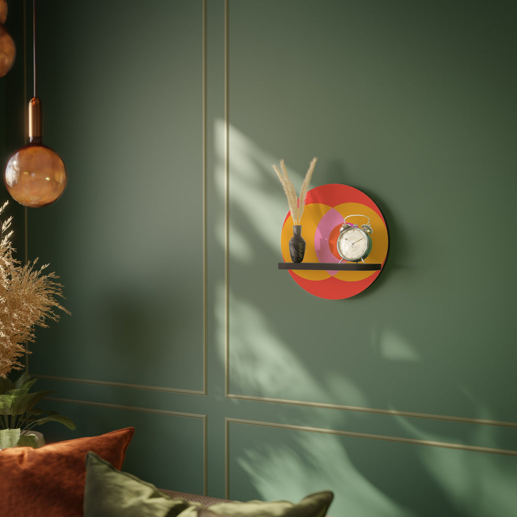 Étagère d'art ronde SOUL BROTHERHOOD en finition noire