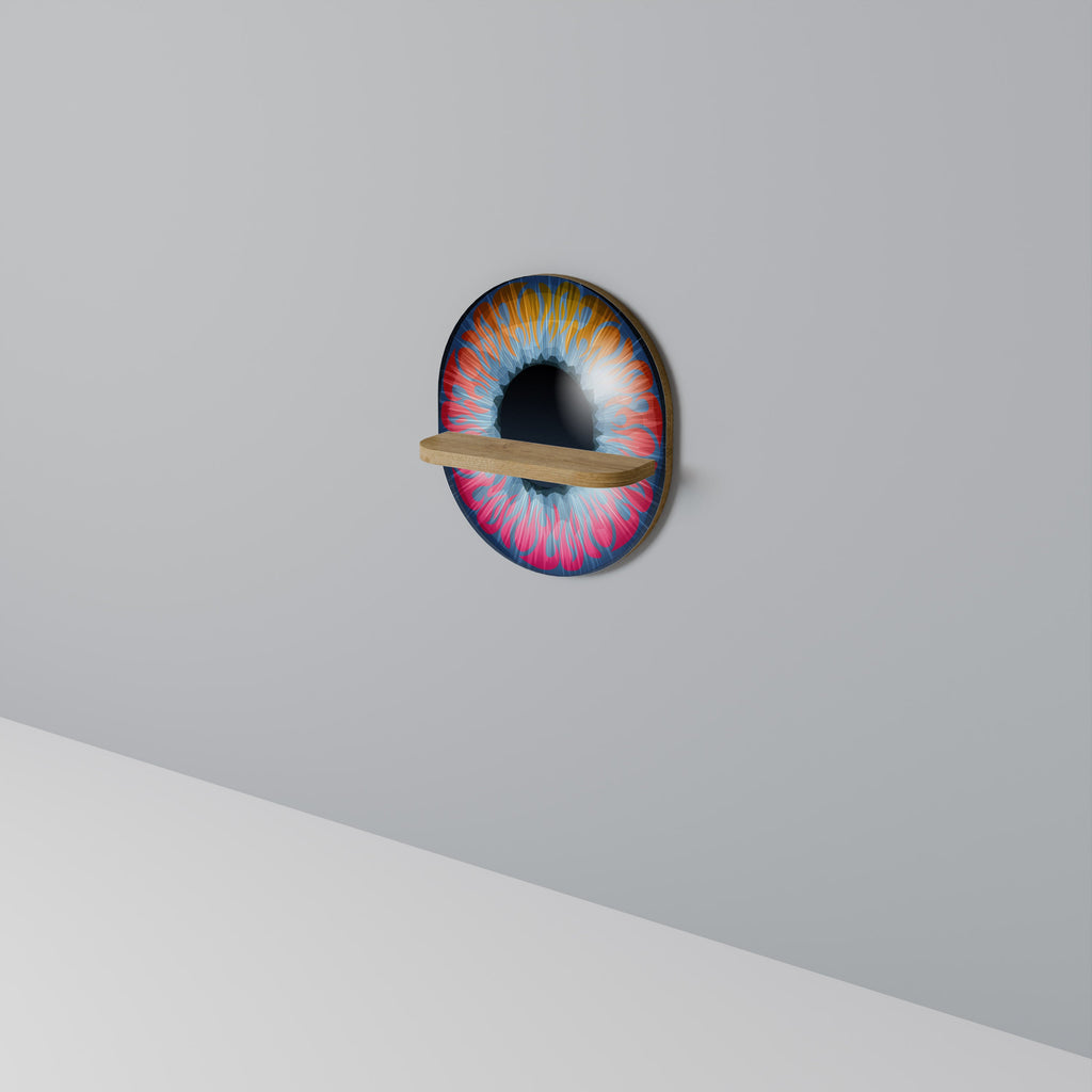 Étagère d'art ovale FANTASY EYE effet chêne