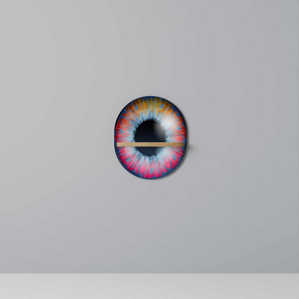 Étagère d'art ovale FANTASY EYE effet chêne