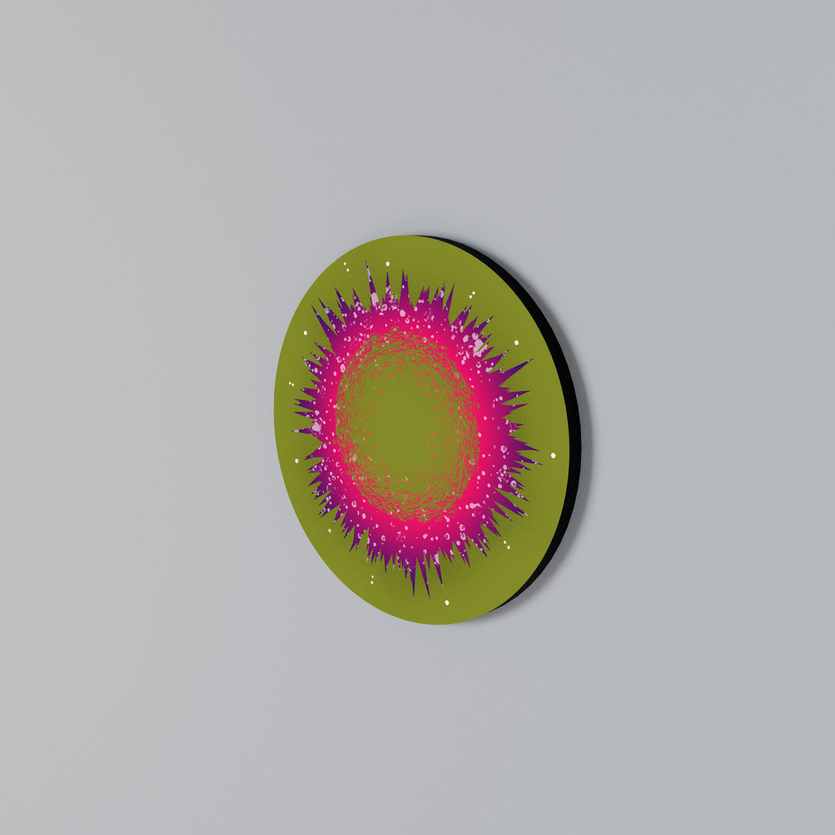 EXPLOSION ESSENCE Round Wall Art