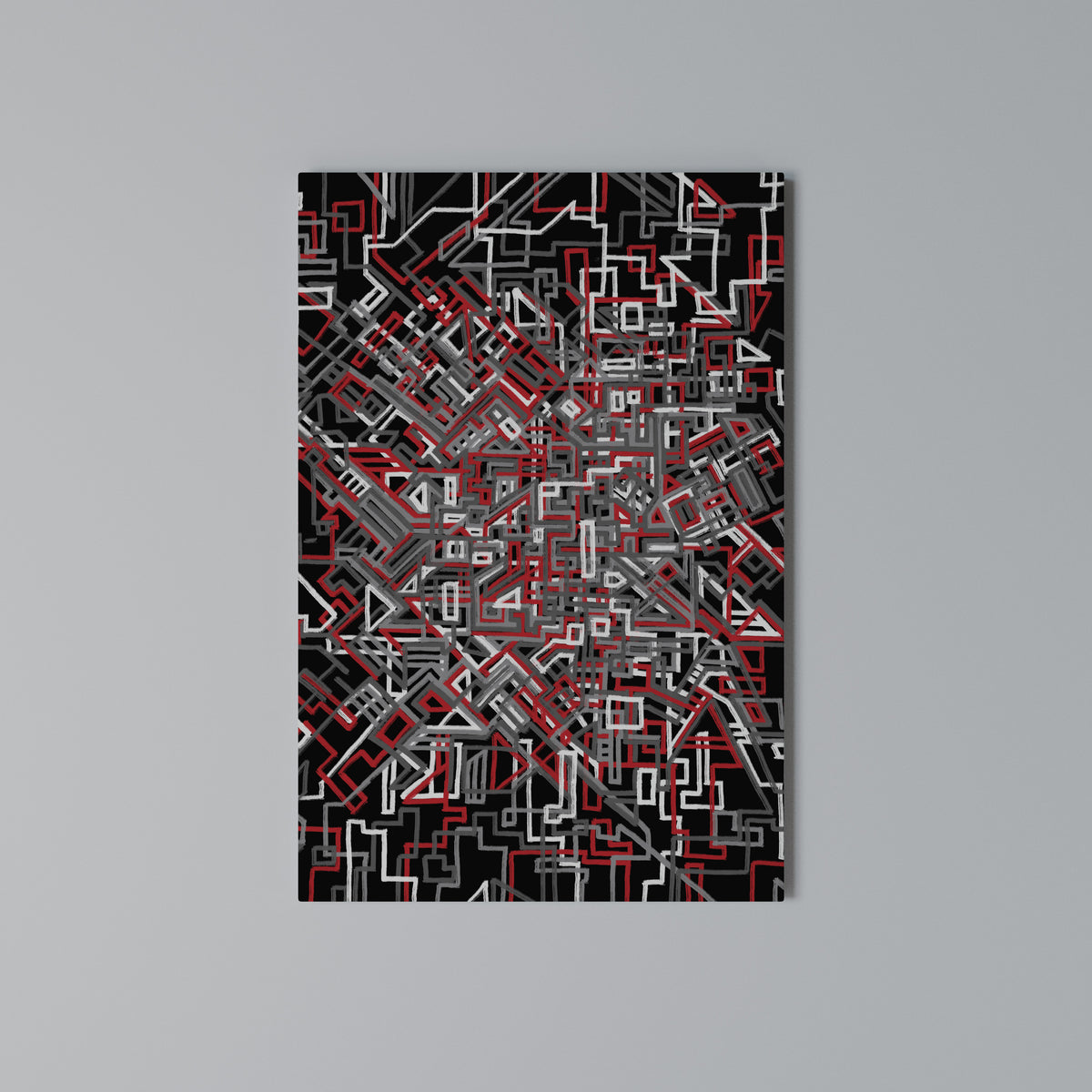 BROKEN LINES Vertical Canvas Print
