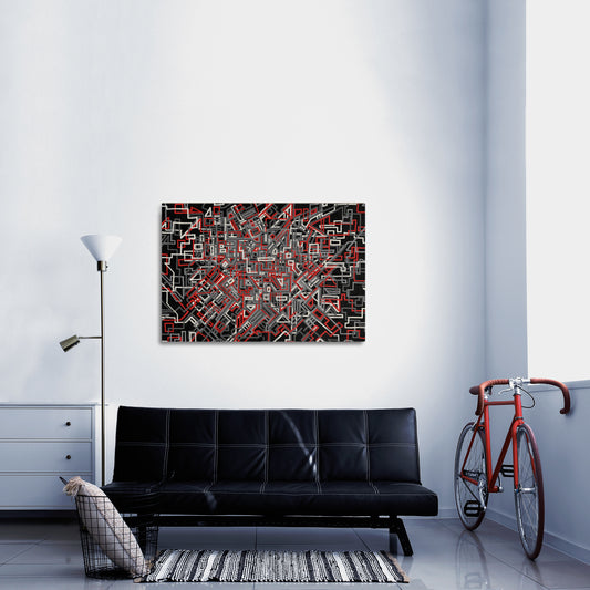 BROKEN LINES Horizontal Canvas Print