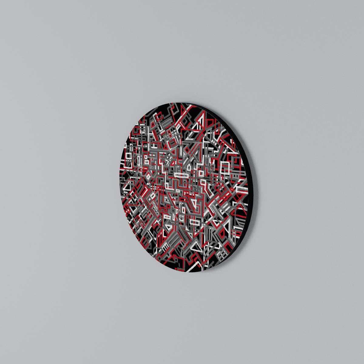 BROKEN LINES Round Wall Art