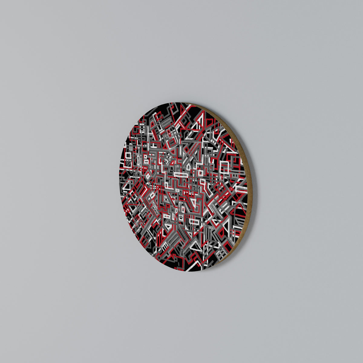 BROKEN LINES Round Wall Art