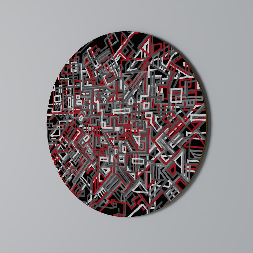 Décoration murale ronde BROKEN LINES