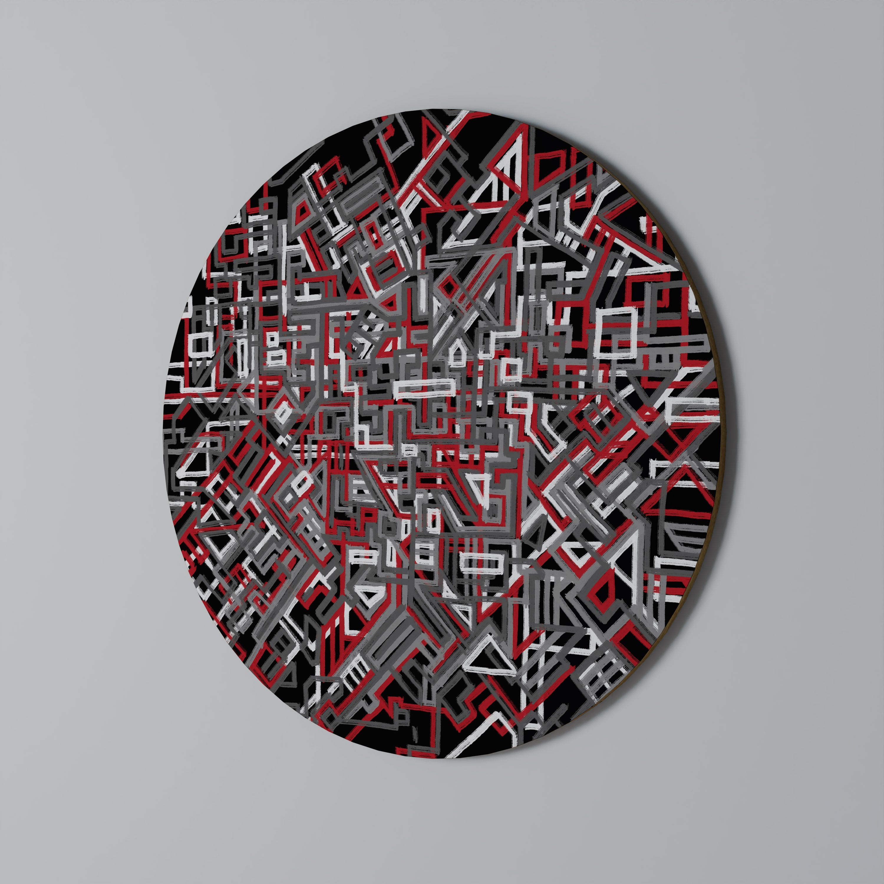 Décoration murale ronde BROKEN LINES
