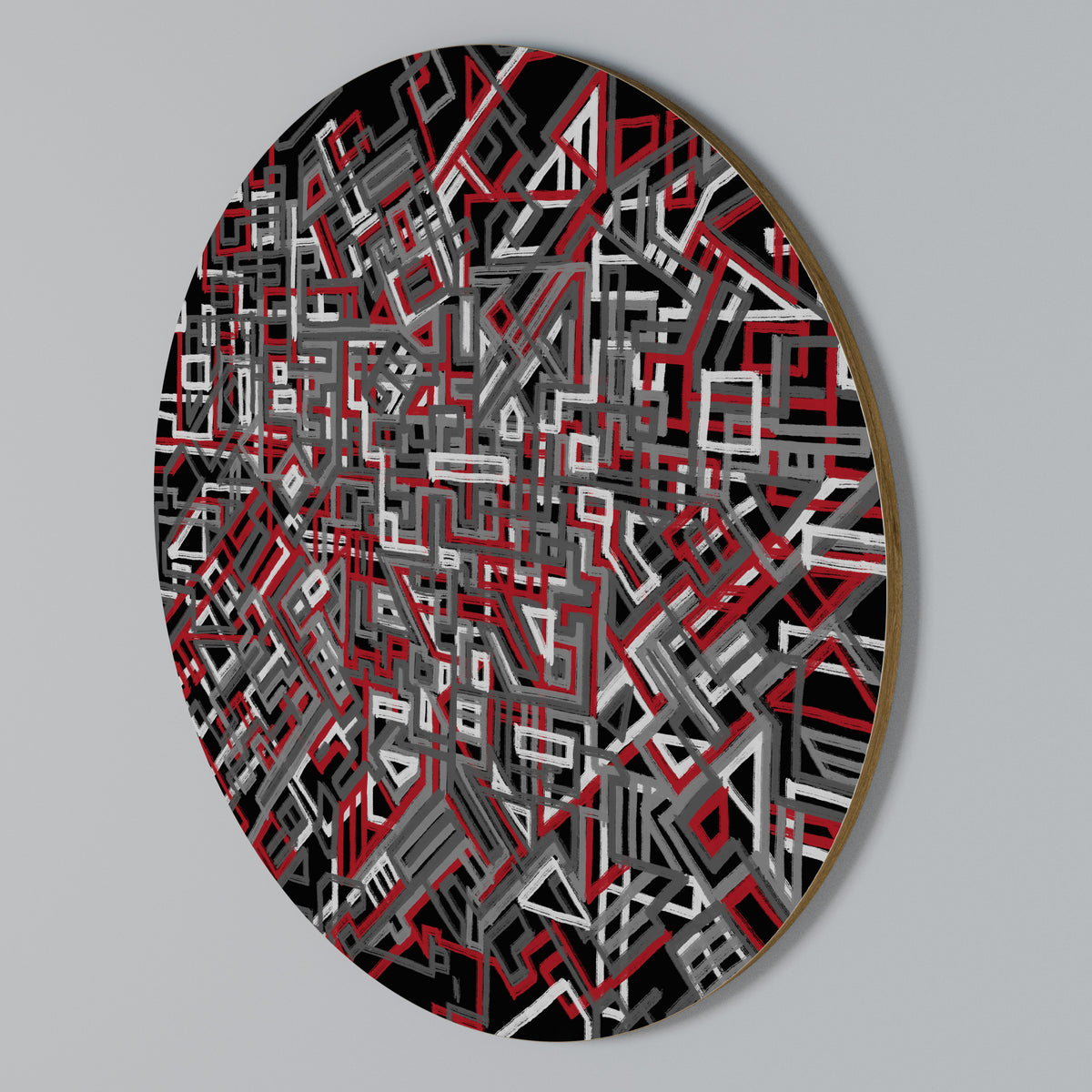 BROKEN LINES Round Wall Art