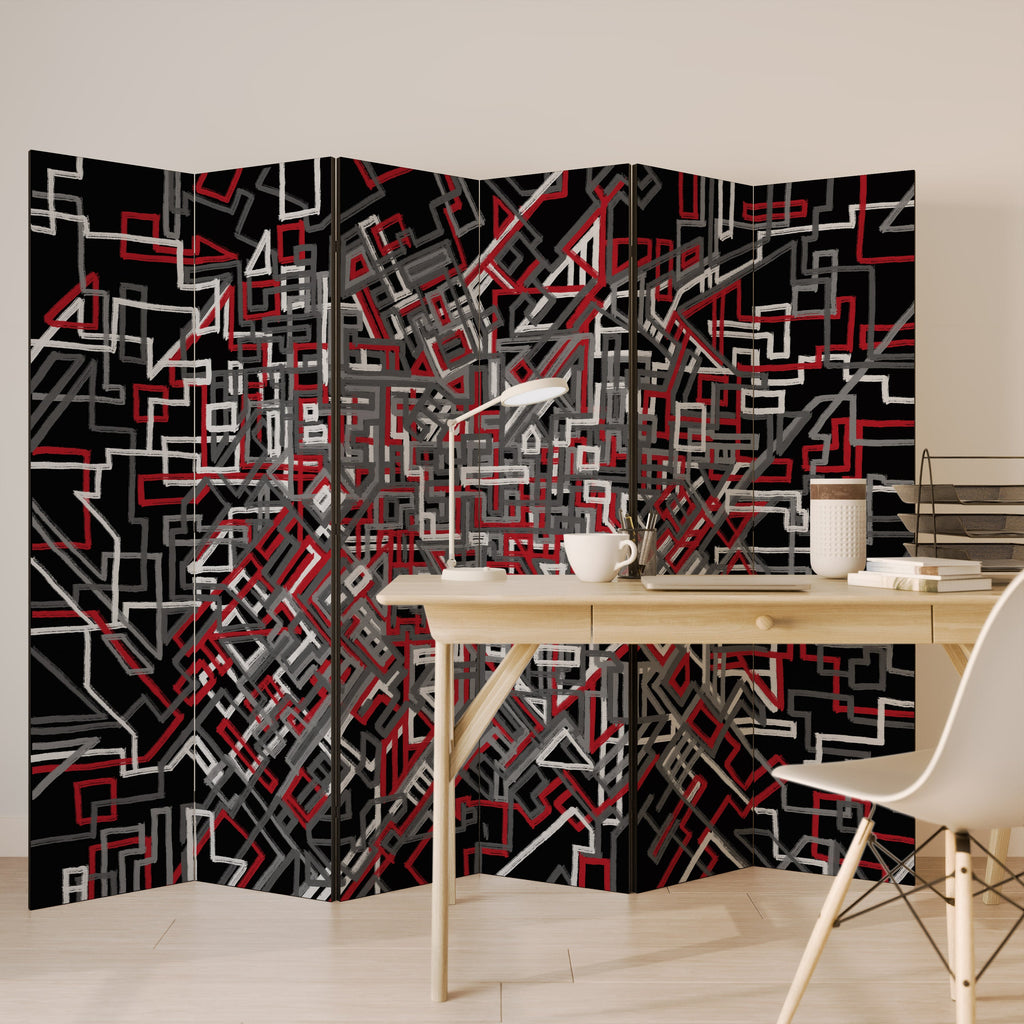 BROKEN LINES Decorative 6-Panel Room Divider