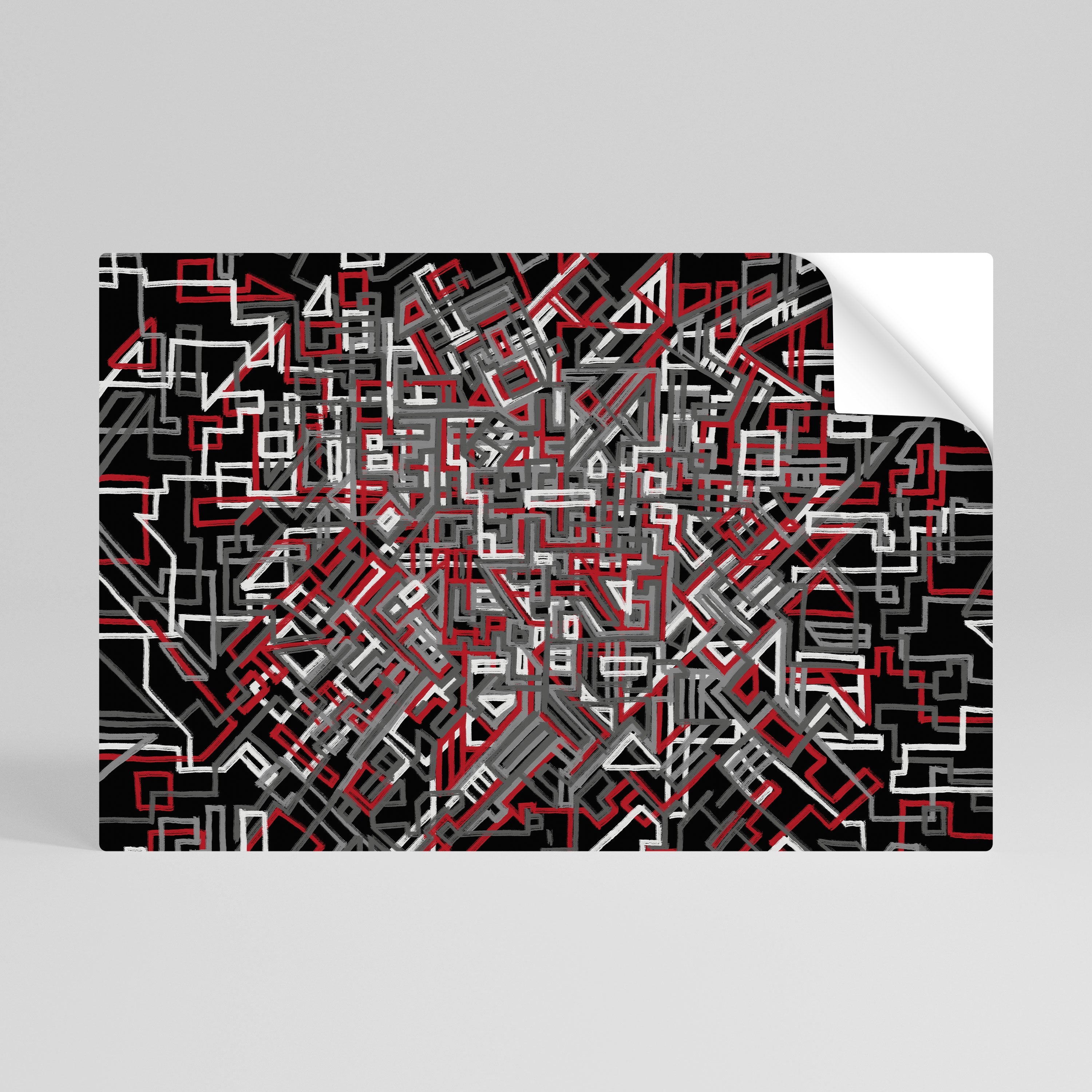 Affiche horizontale autocollante LIGNES BRISÉES