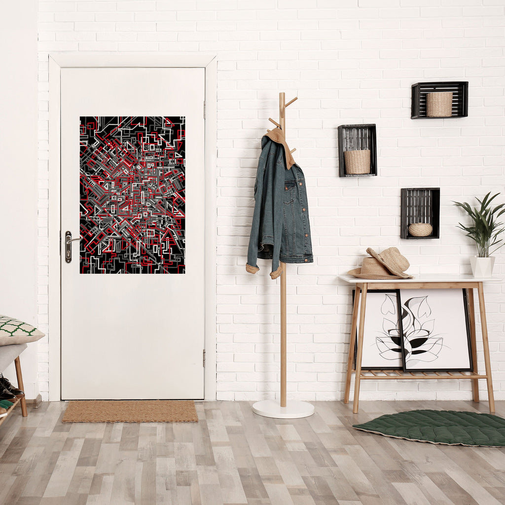 Affiche verticale autocollante LIGNES BRISÉES