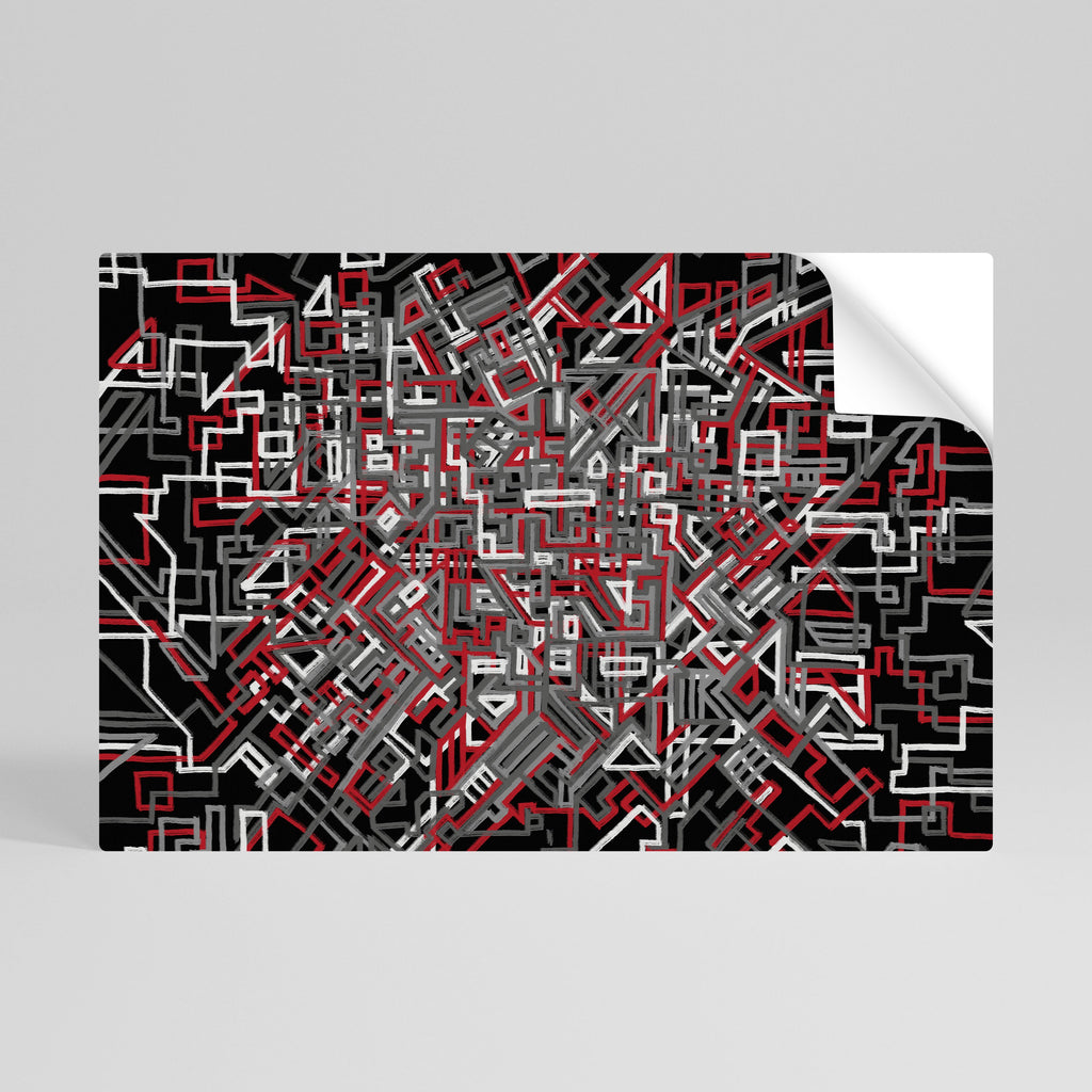 Affiche horizontale autocollante LIGNES BRISÉES