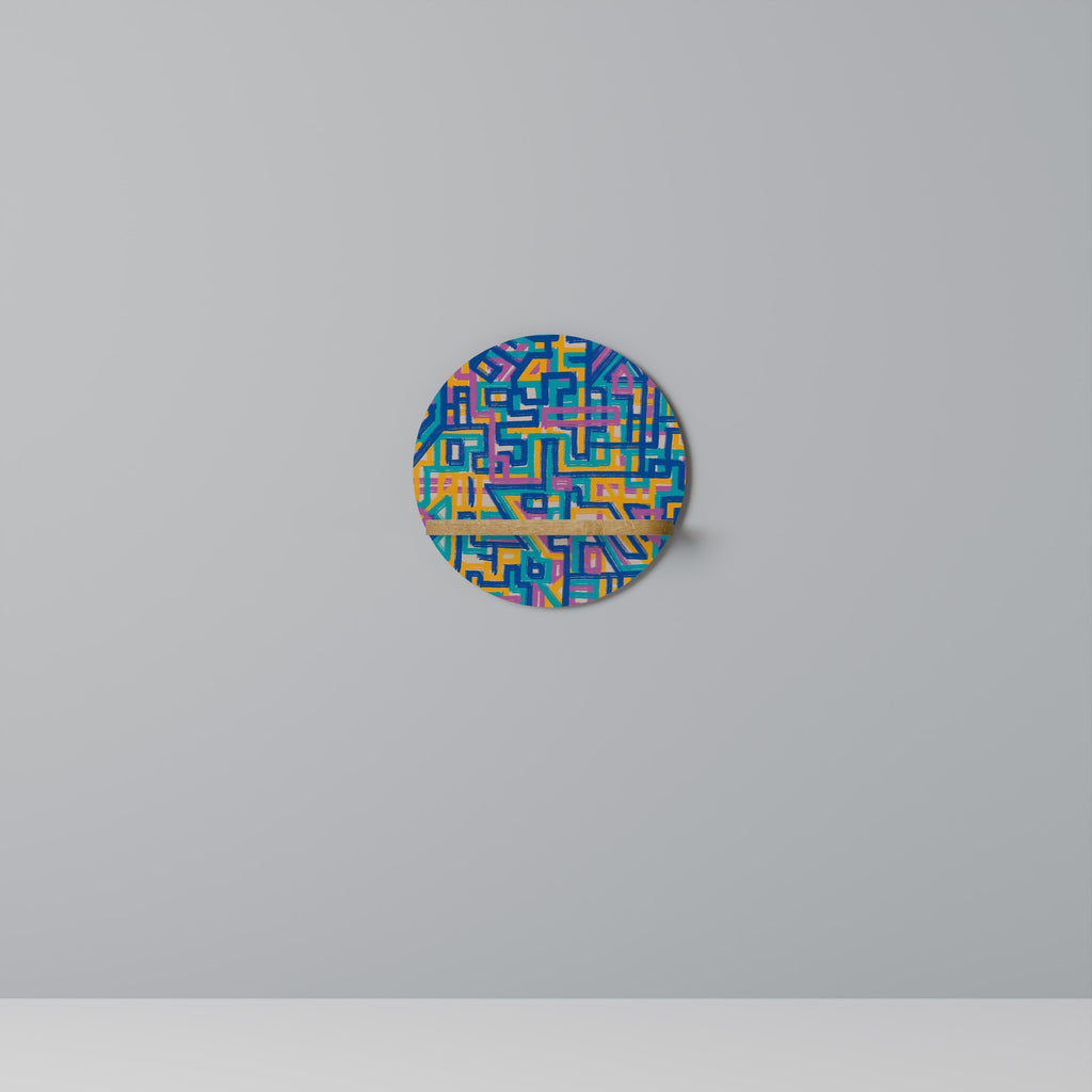 Étagère ronde effet chêne MEMORIES MAP