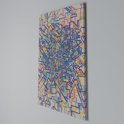 MEMORIES MAP Vertical Canvas Print
