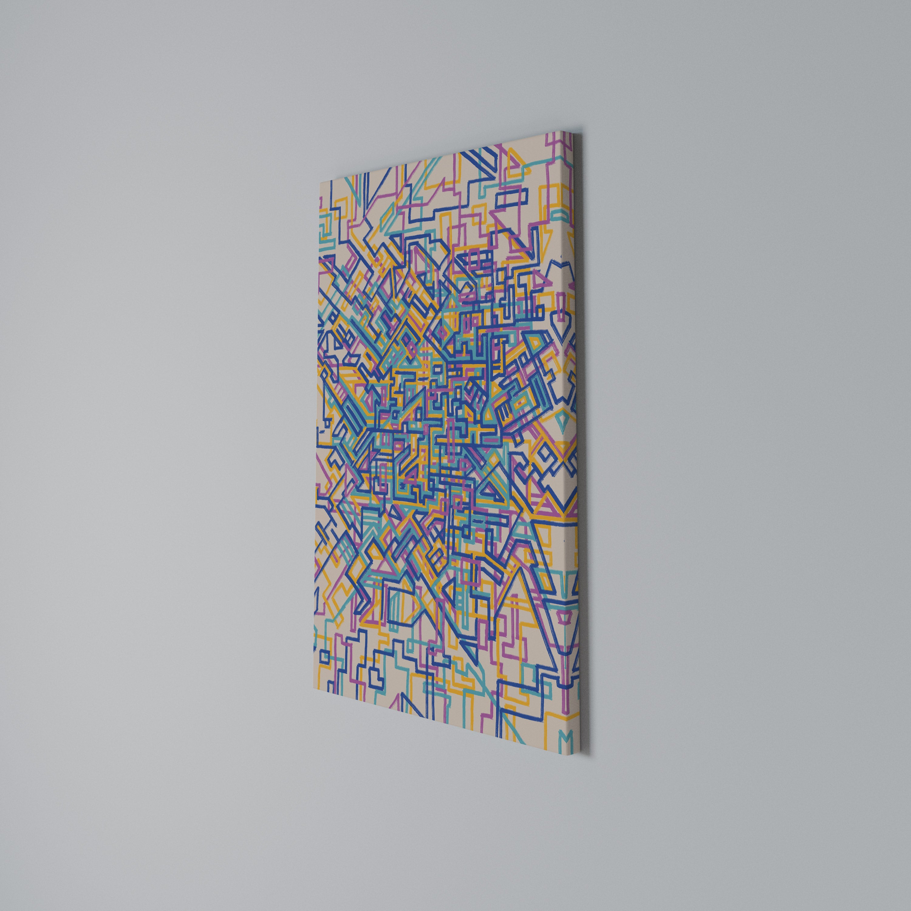 MEMORIES MAP Vertical Canvas Print