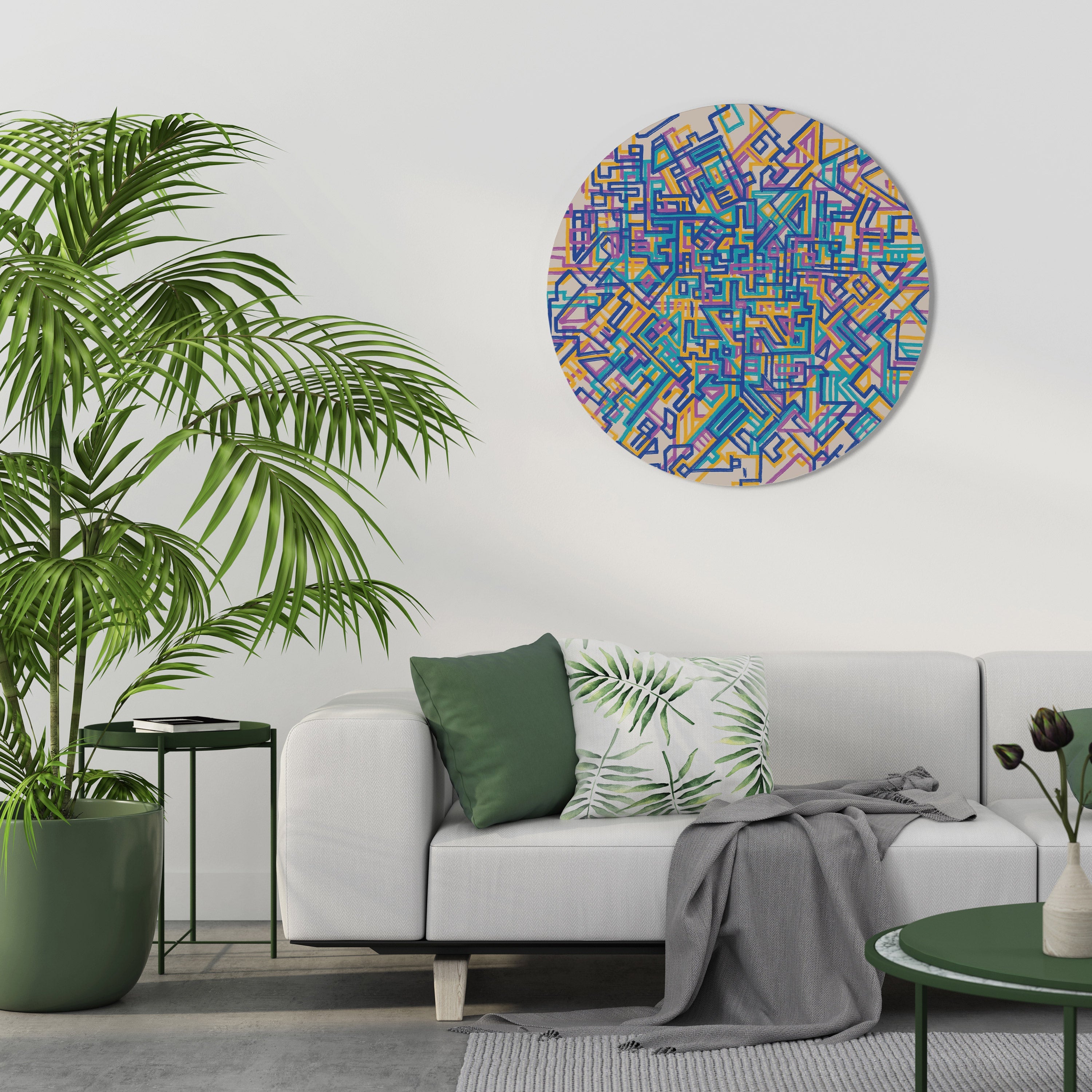 CARTE DES SOUVENIRS Décoration murale ronde