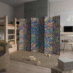 MEMORIES MAP 6-Panel Room Divider