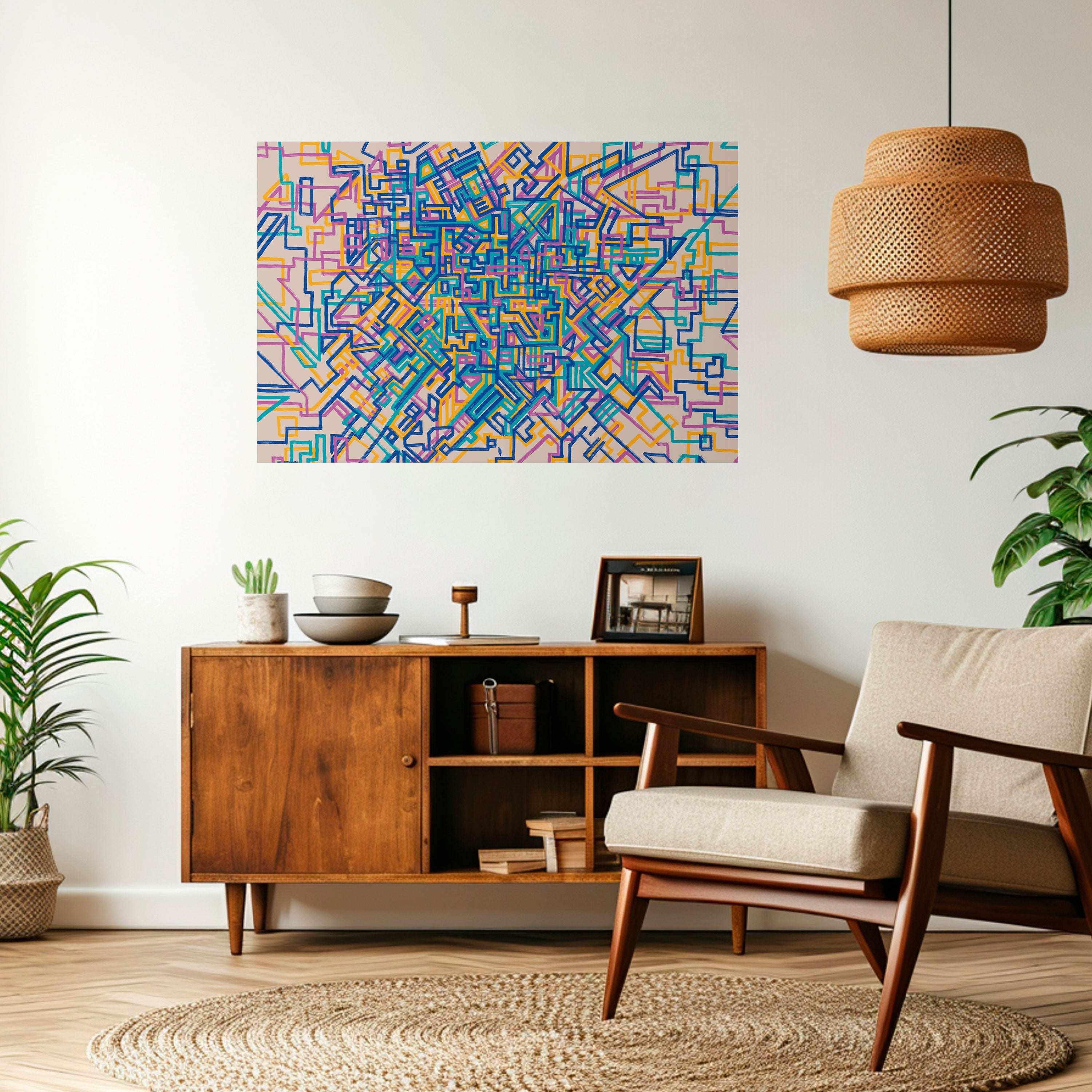 CARTE DES SOUVENIRS Affiche horizontale autocollante