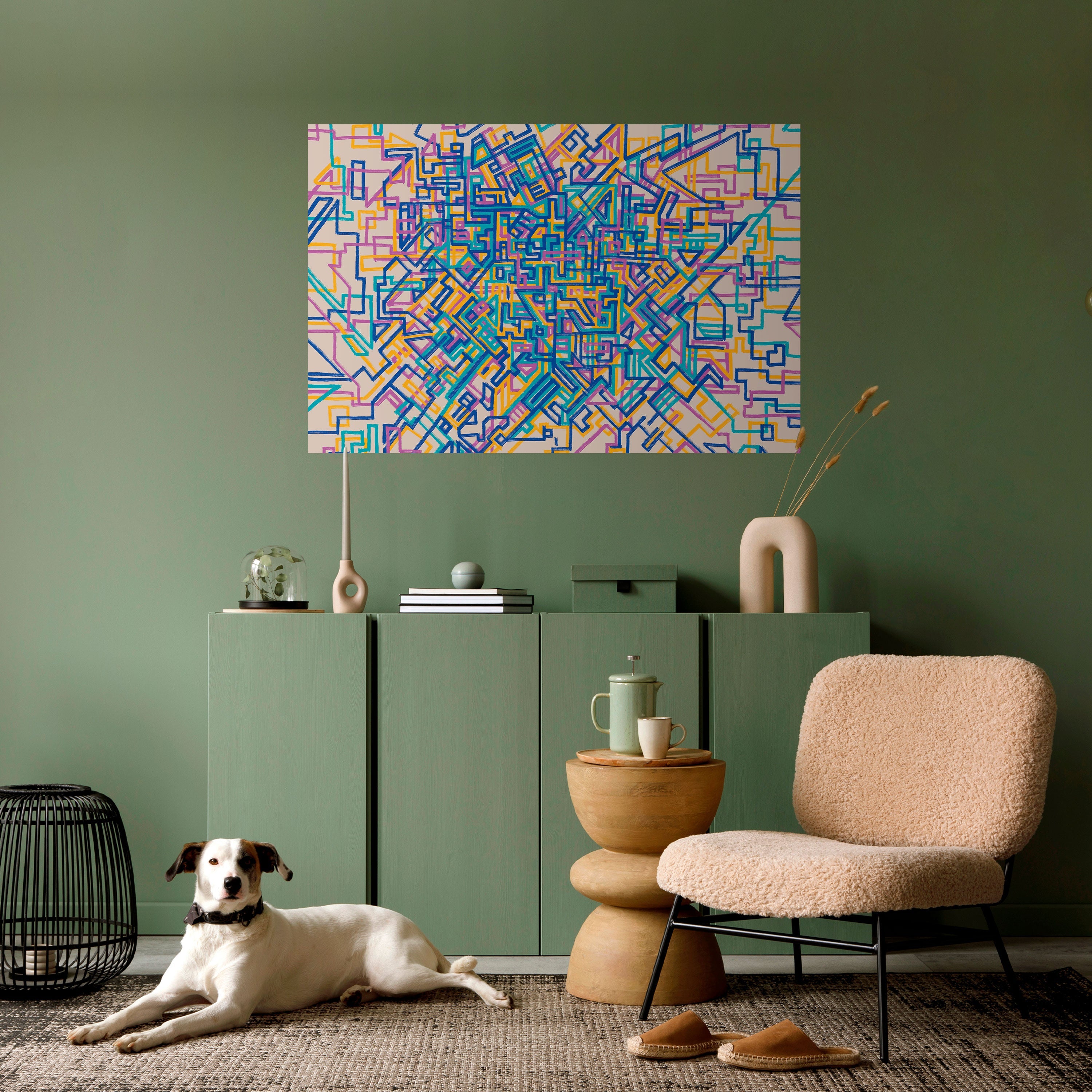 CARTE DES SOUVENIRS Affiche horizontale autocollante