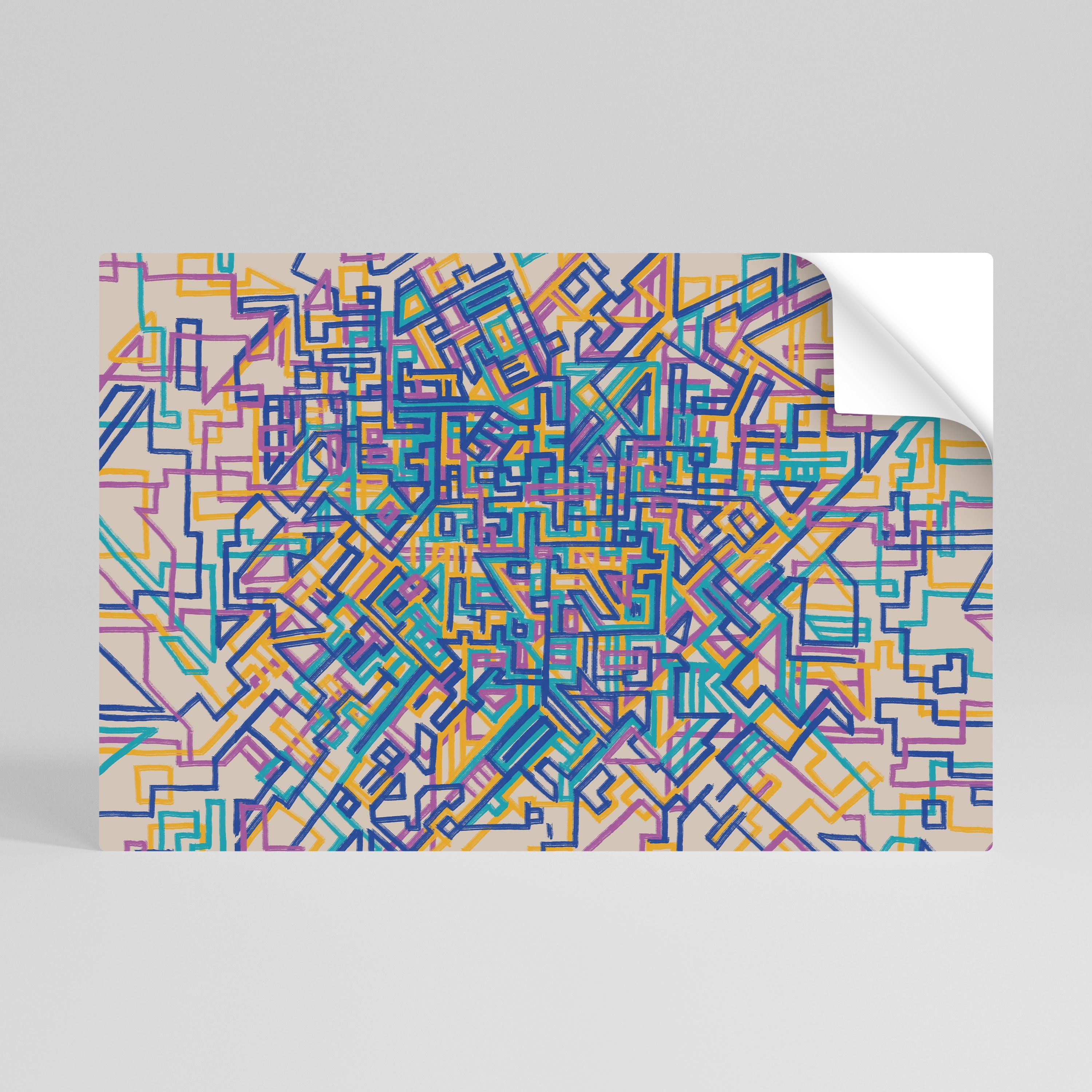 CARTE DES SOUVENIRS Affiche horizontale autocollante