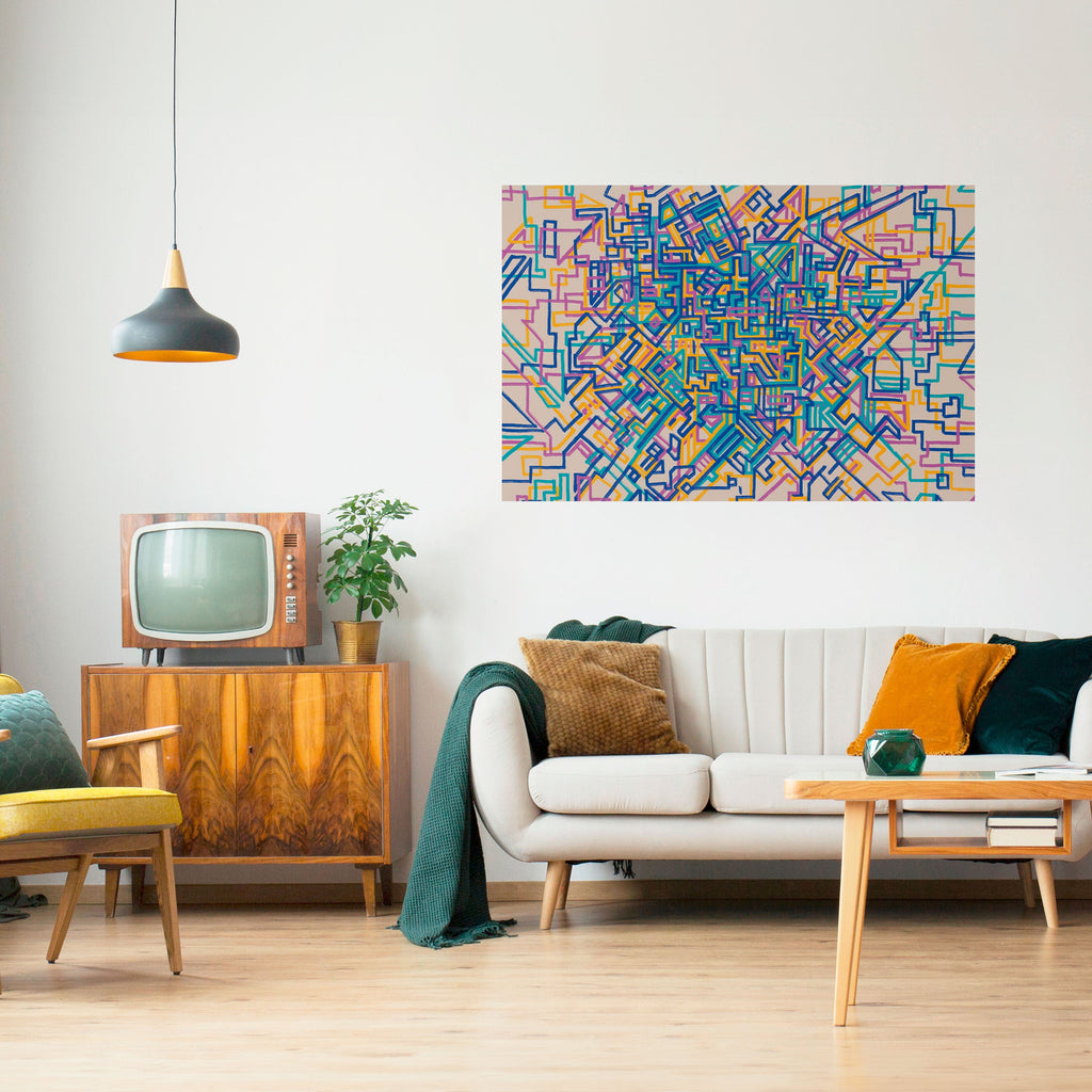 CARTE DES SOUVENIRS Affiche horizontale autocollante