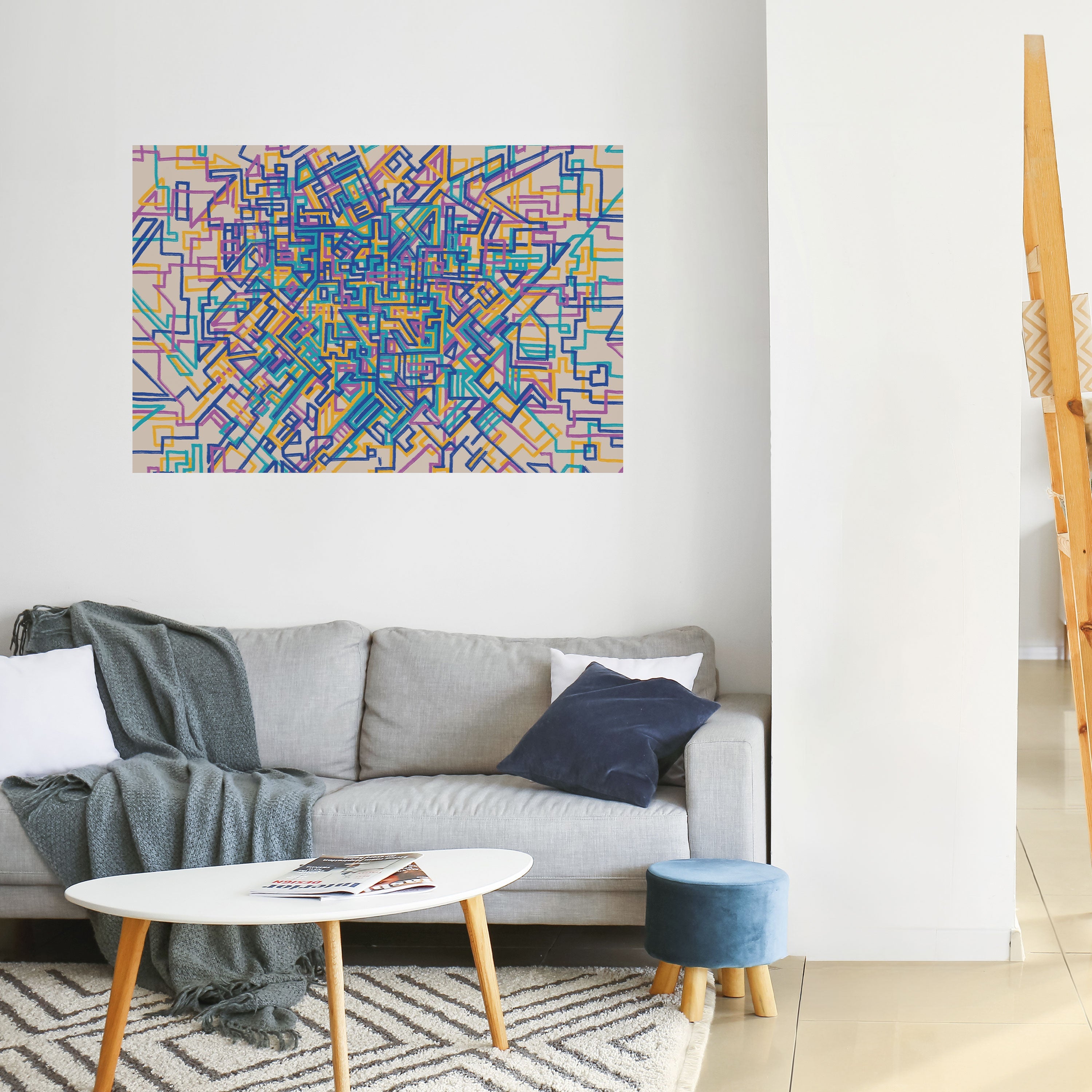 CARTE DES SOUVENIRS Affiche horizontale autocollante