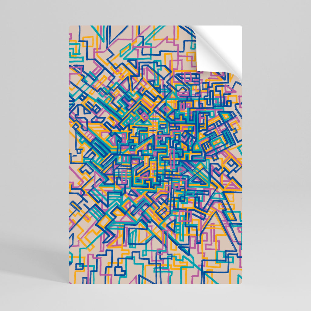 Affiche verticale autocollante CARTE DES SOUVENIRS