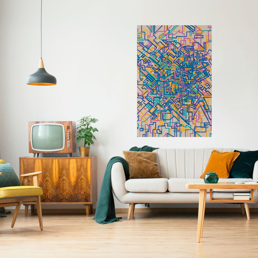 Affiche verticale autocollante CARTE DES SOUVENIRS