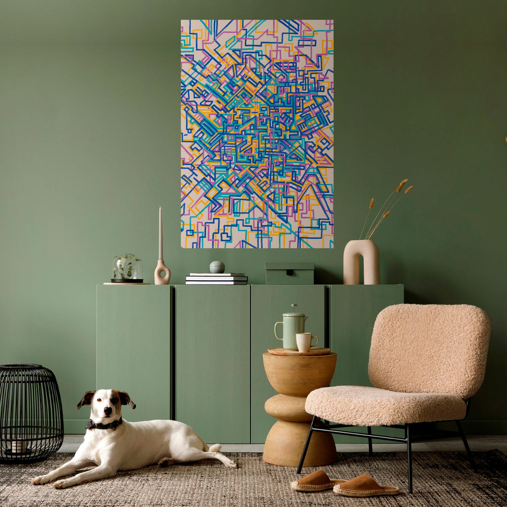 Affiche verticale autocollante CARTE DES SOUVENIRS