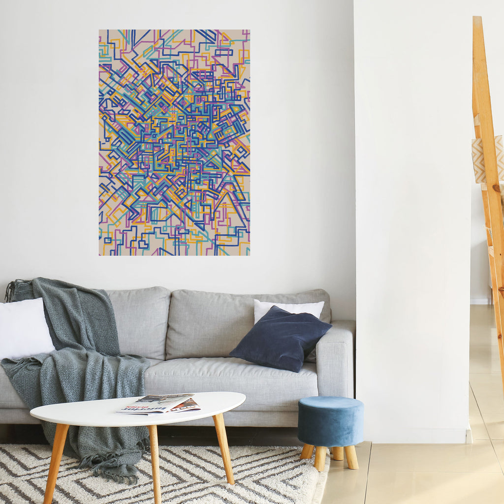 Affiche verticale autocollante CARTE DES SOUVENIRS