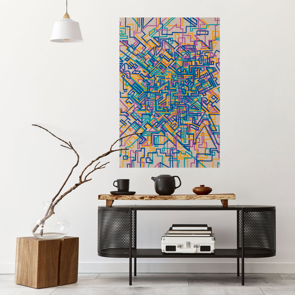 Affiche verticale autocollante CARTE DES SOUVENIRS