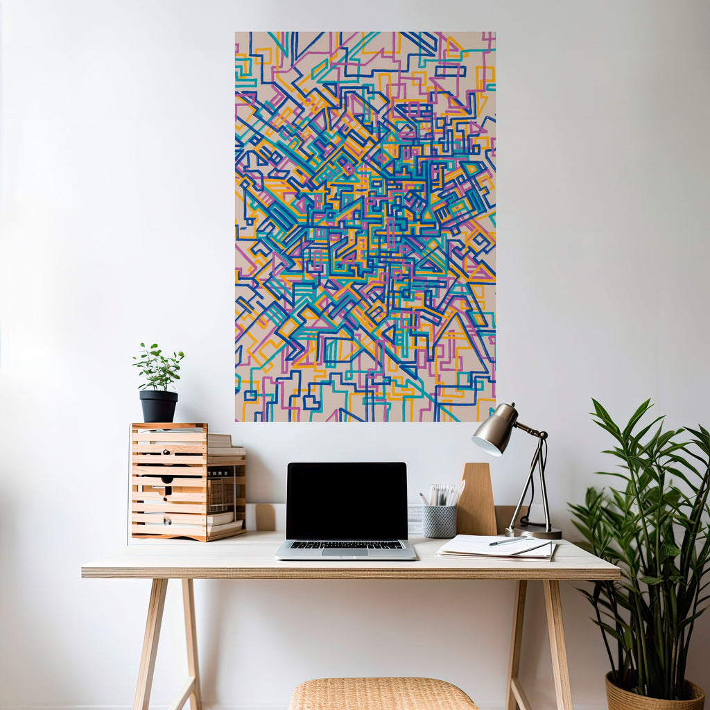 Affiche verticale autocollante CARTE DES SOUVENIRS