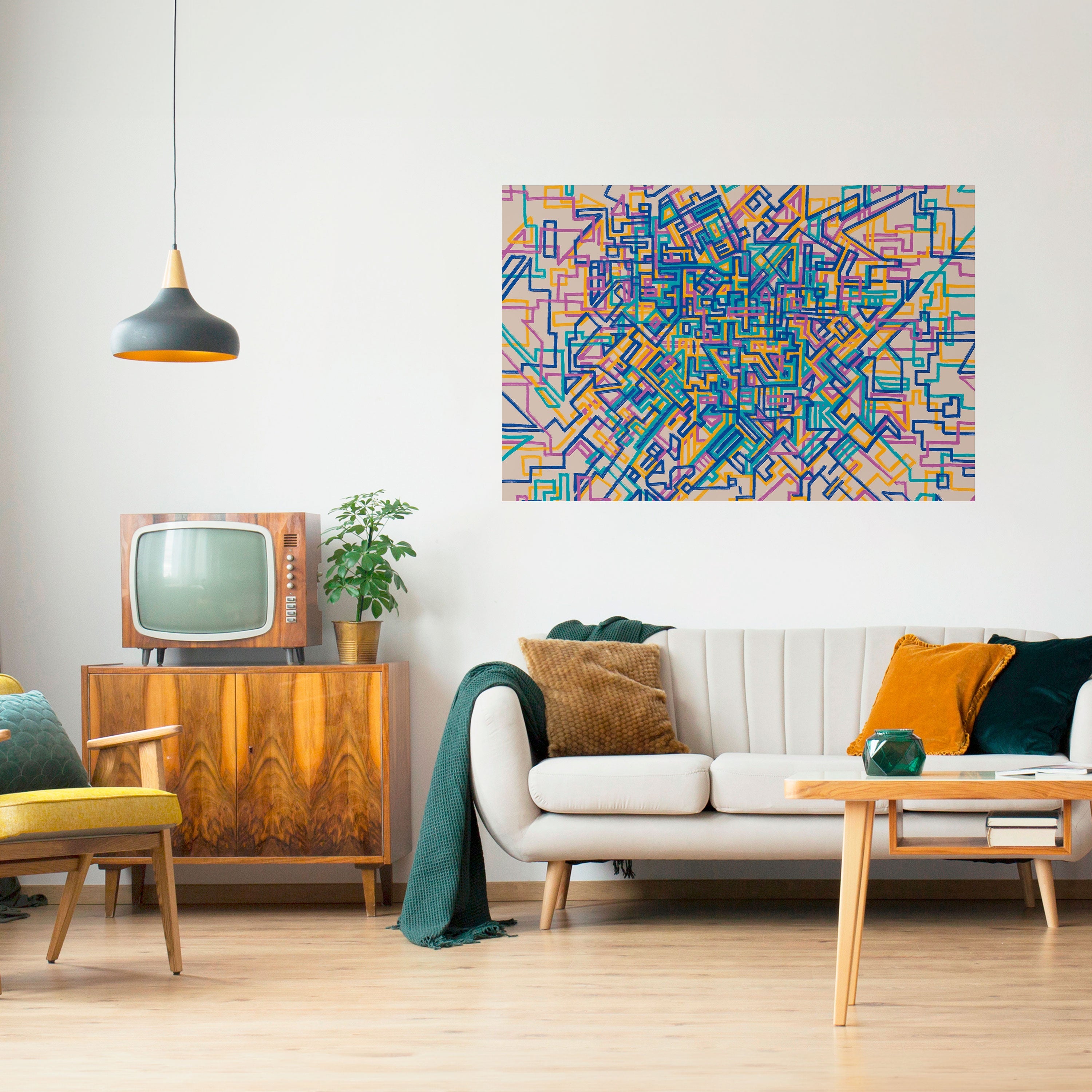 CARTE DES SOUVENIRS Affiche horizontale autocollante