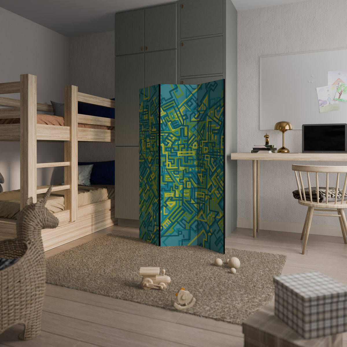 NOSTALGIC MEMORIES 3-Panel Room Divider