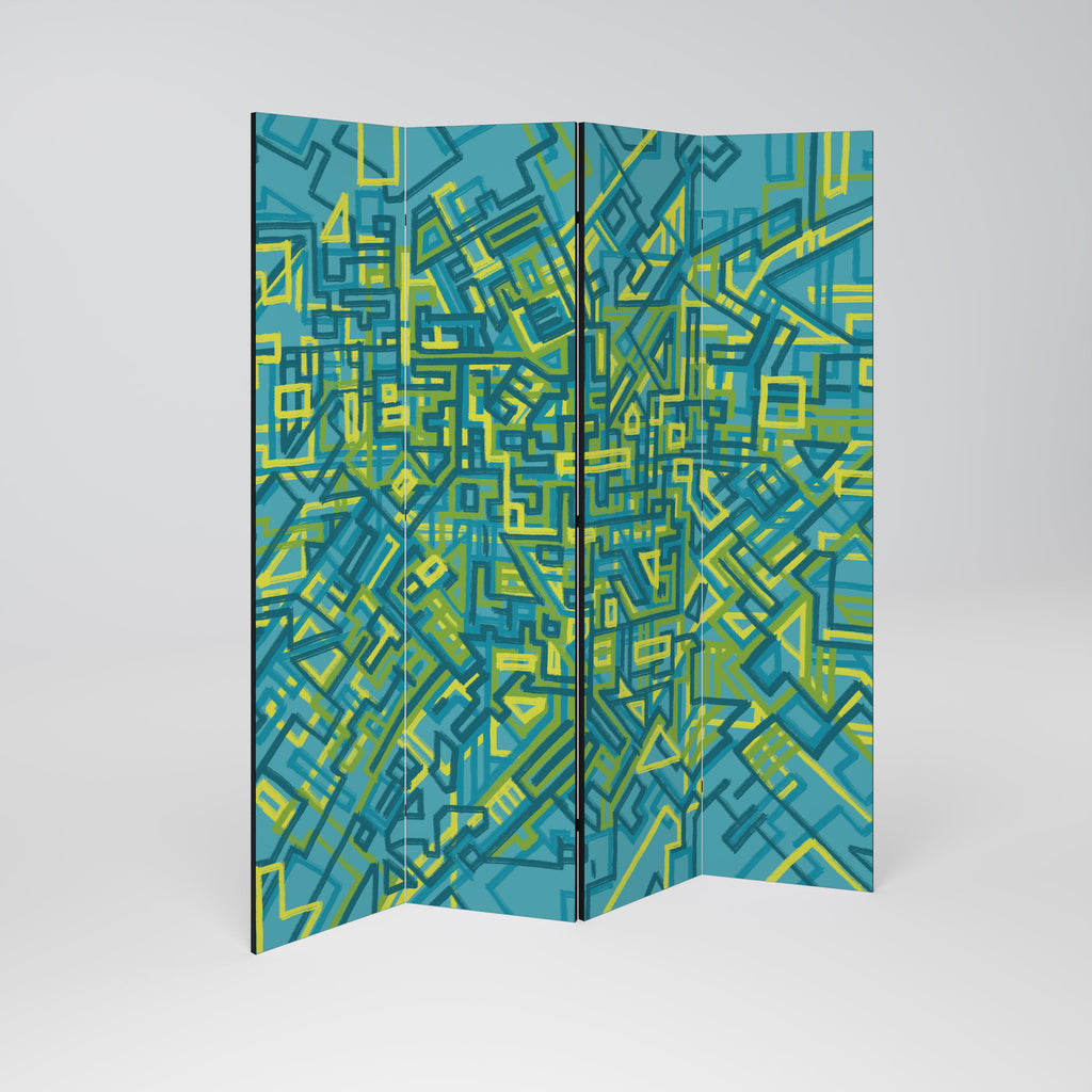 NOSTALGIC MEMORIES Decorative 4-Panel Room Divider