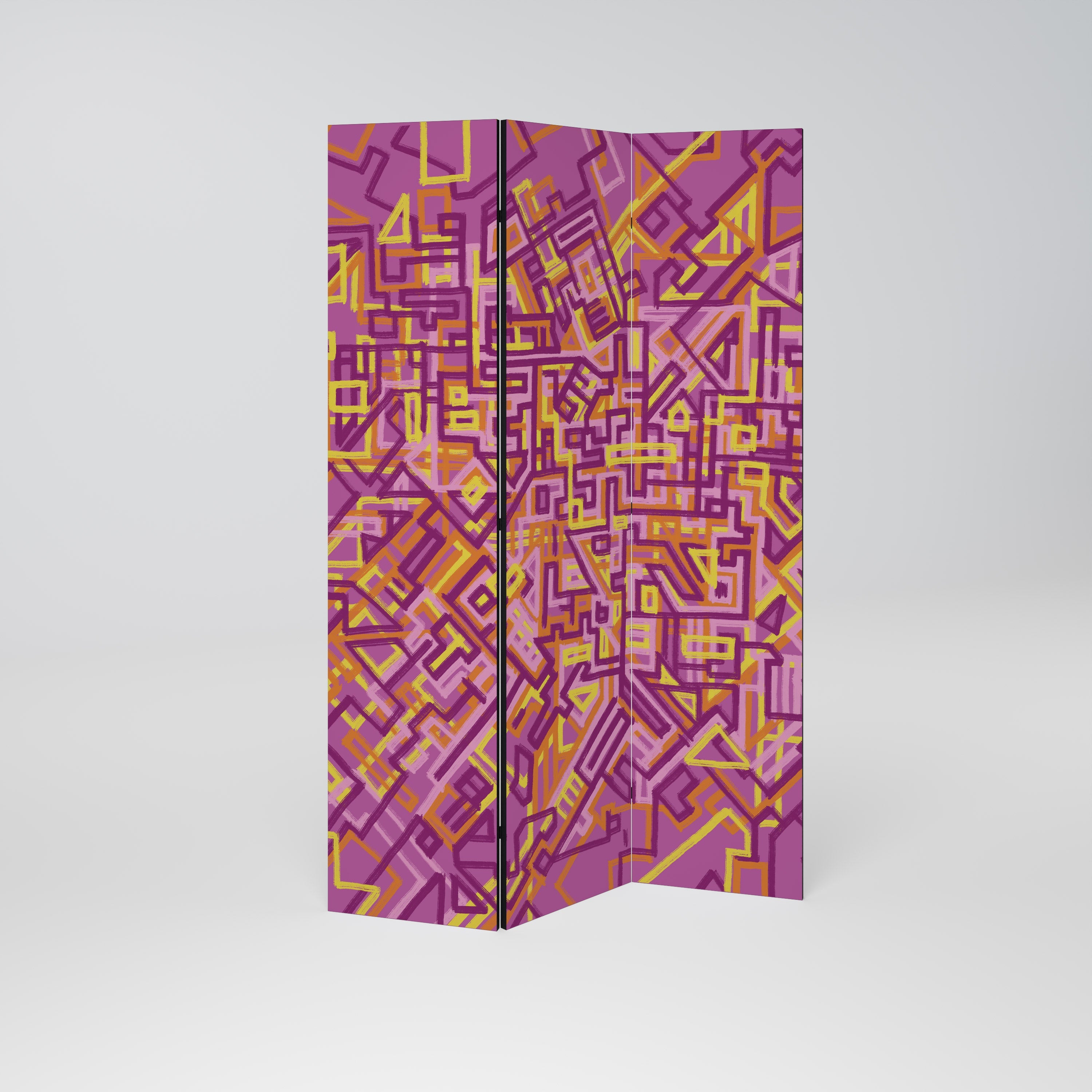 Séparateur de pièce décoratif à 3 panneaux LOVELY MEMORIES